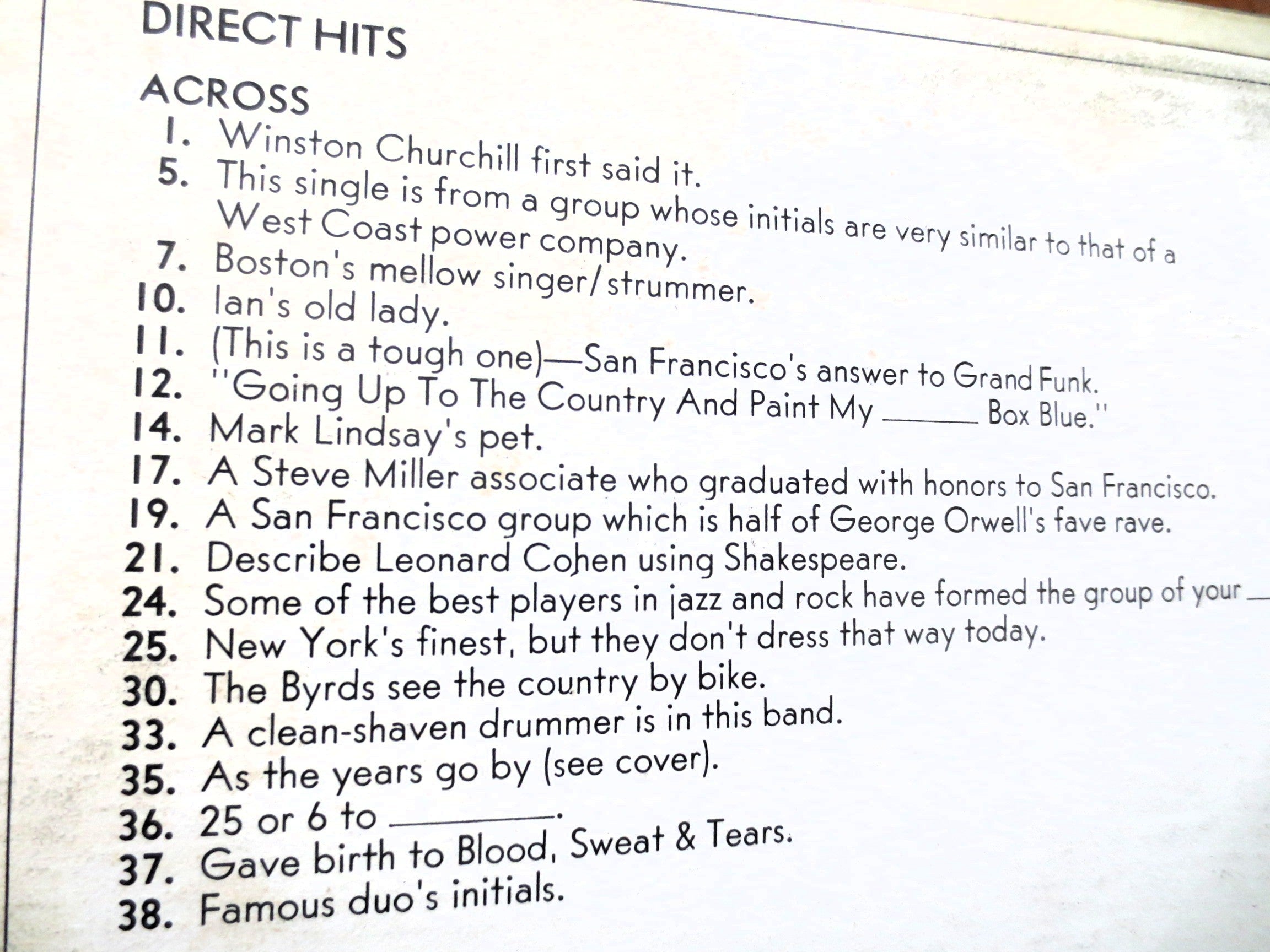 Direct Hits – Columbia Records (1971) Vinyl LP