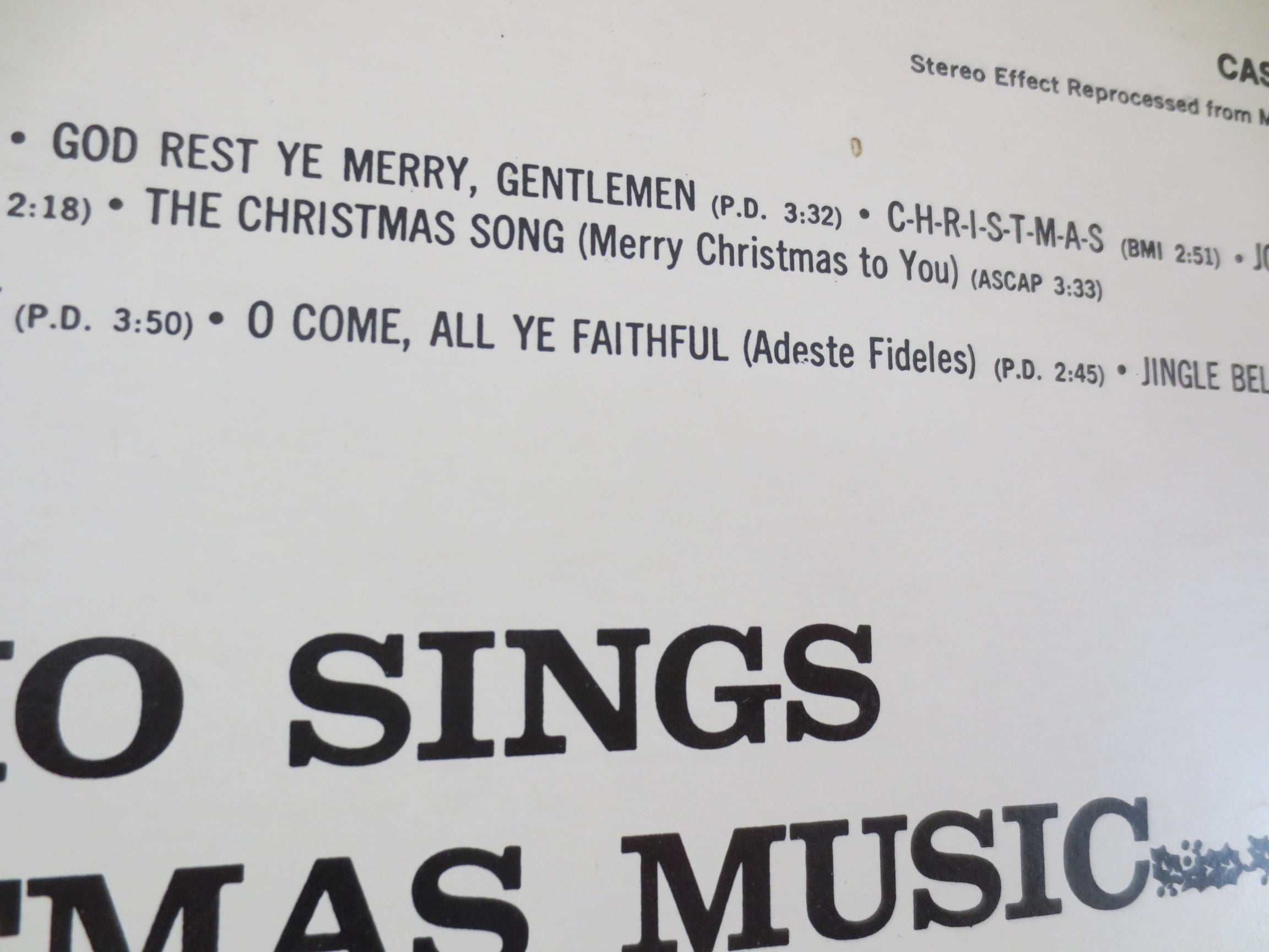 PERRY COMO, Christmas Album, 1978 Record, Vinyl Lp