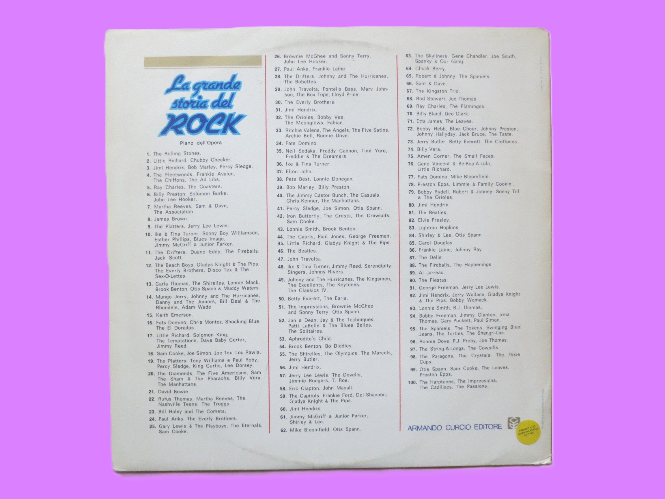 The String-A-Longs – La Grande Storia del Rock (1979) Vinyl LP