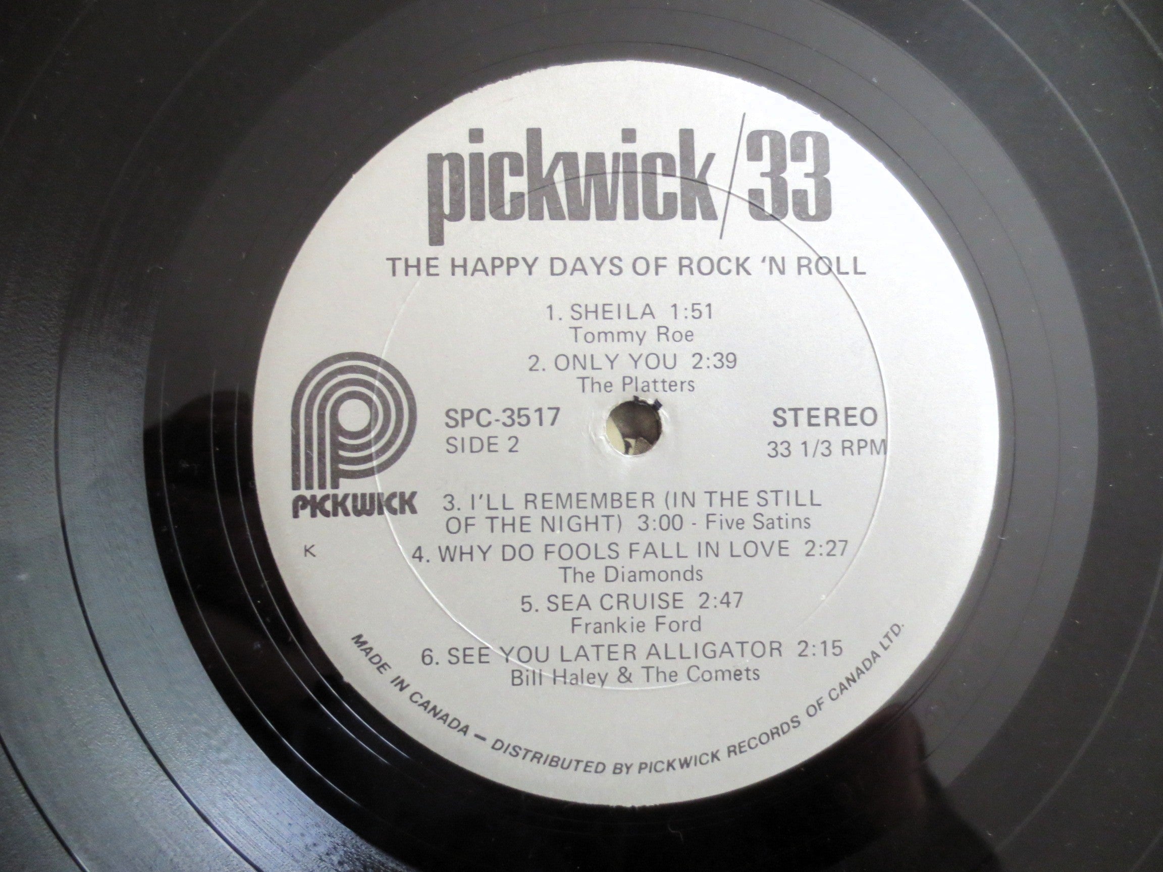 Happy Days of Rock 'n Roll – Pickwick Records (1974) Vinyl LP