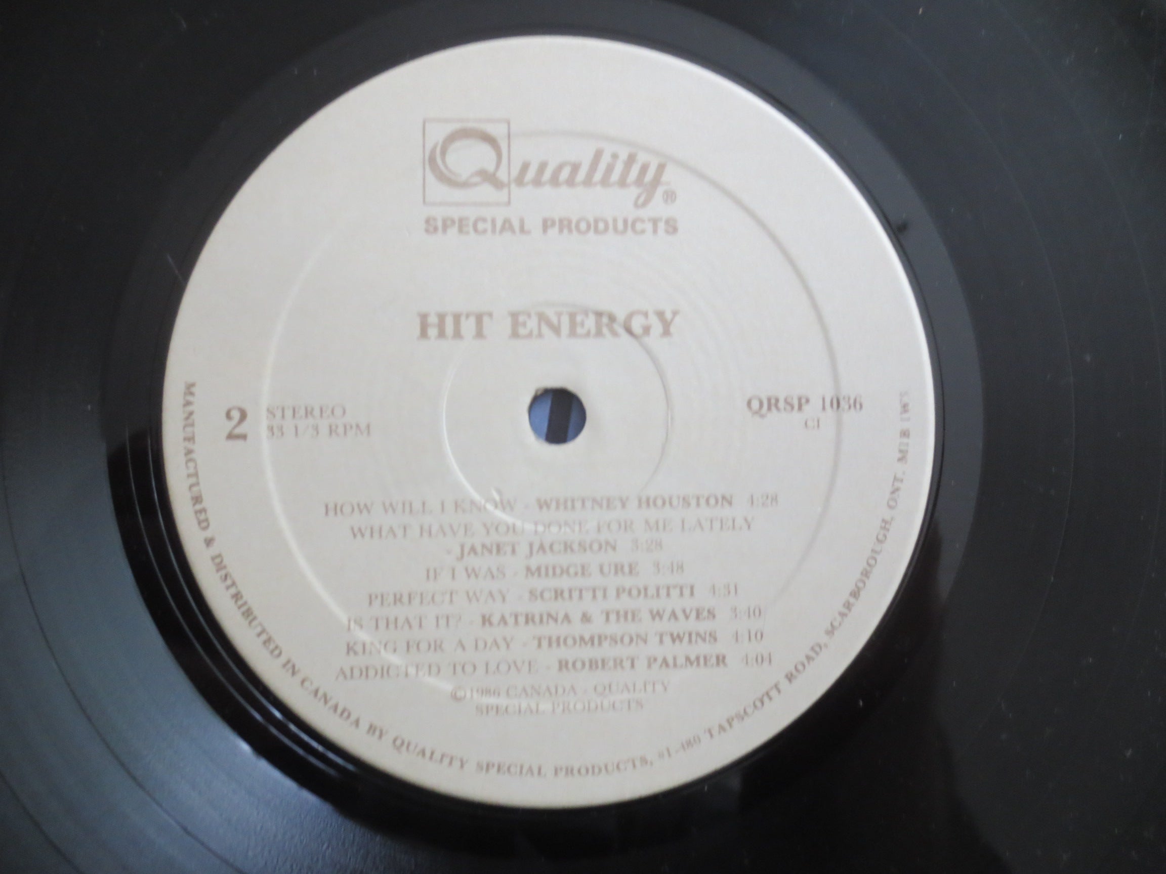 Hit Energy – Quality Records (1986) Vinyl LP