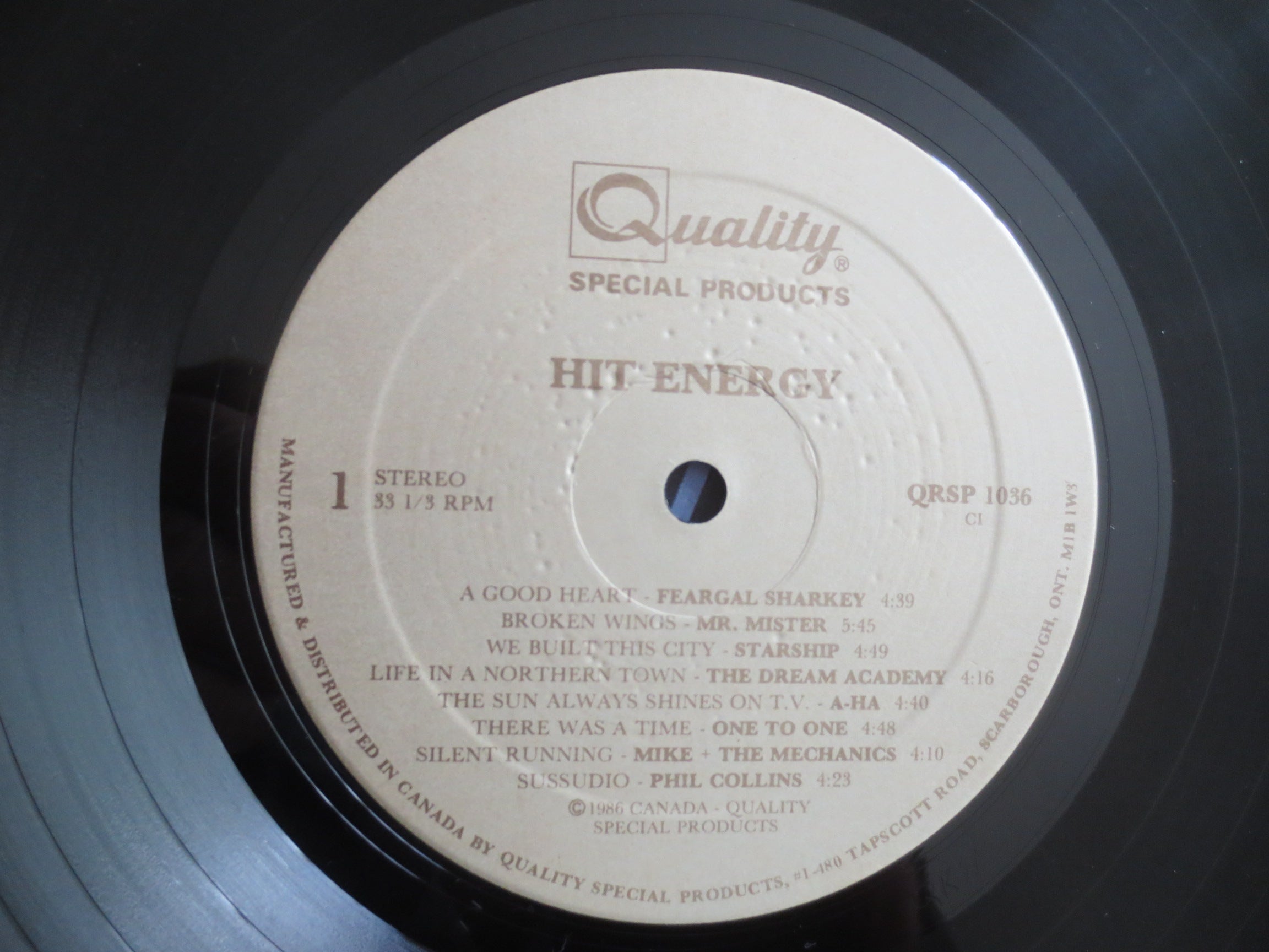 Hit Energy – Quality Records (1986) Vinyl LP