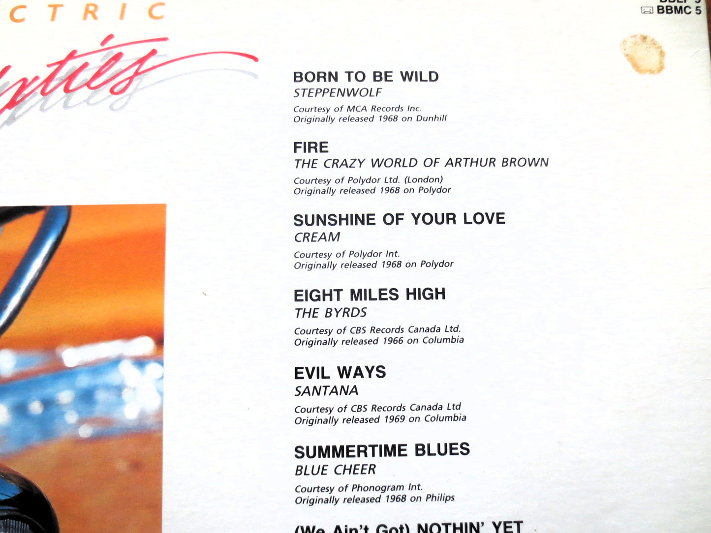 ELECTRIC SIXTIES, Baby Boomer Classics, 1986 Record, Vinyl Lp