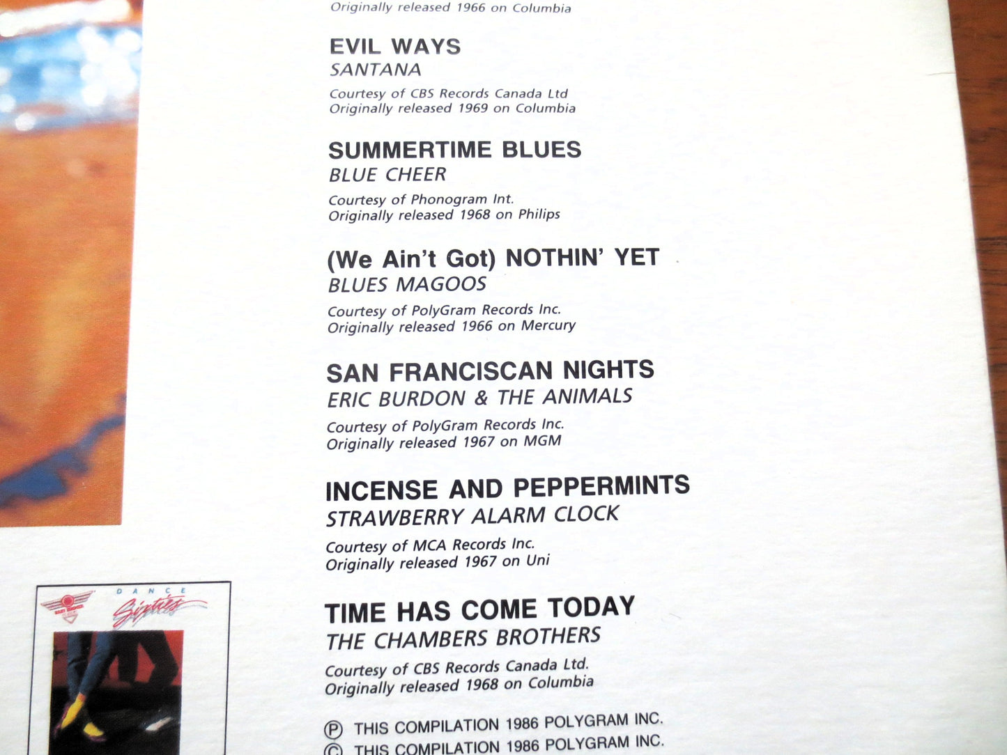 ELECTRIC SIXTIES, Baby Boomer Classics, 1986 Record, Vinyl Lp