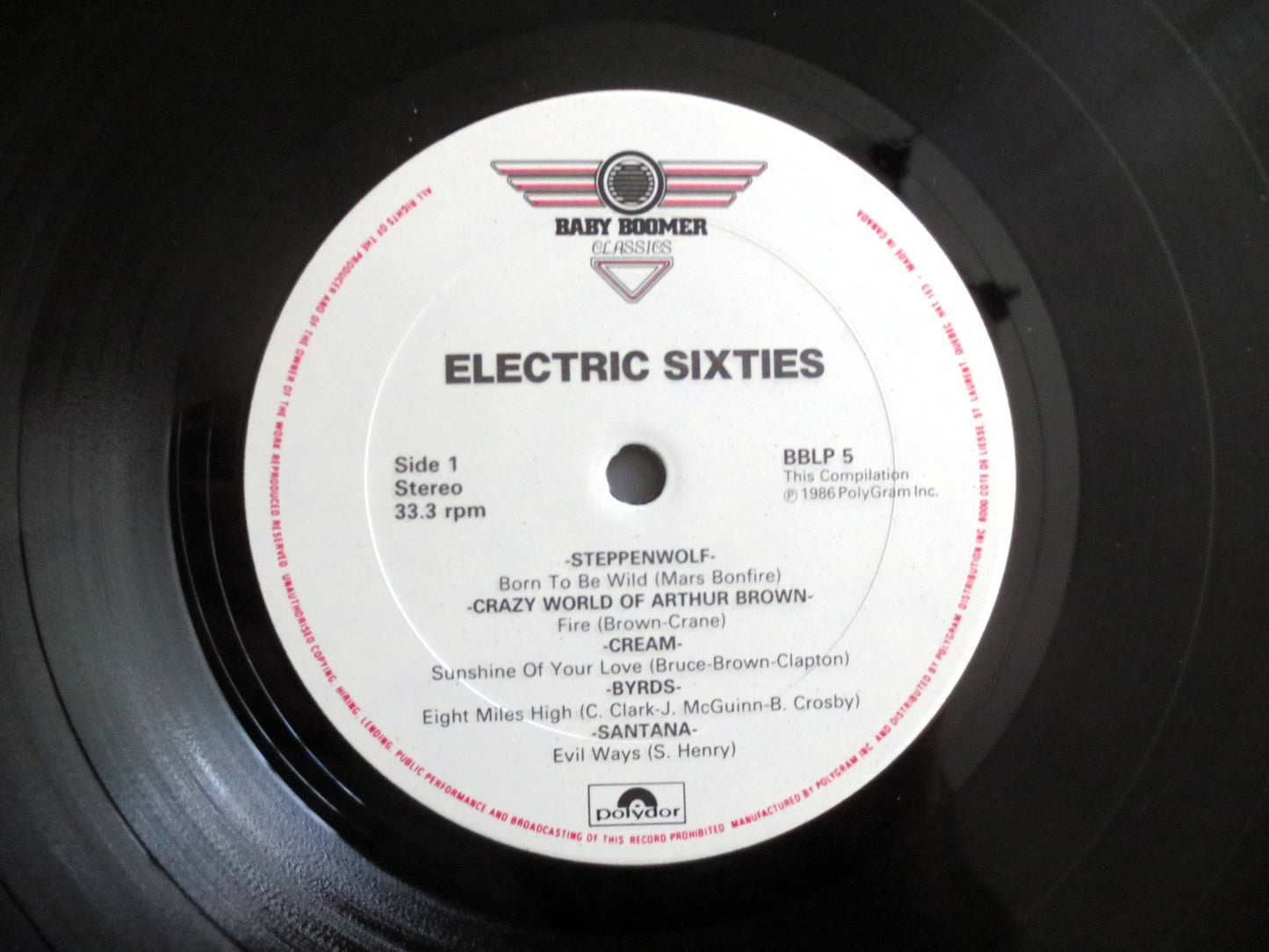 ELECTRIC SIXTIES, Baby Boomer Classics, 1986 Record, Vinyl Lp