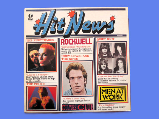 HIT NEWS, K-Tel RECORDS, Vintage Album, 1984 Record, Vinyl Lp