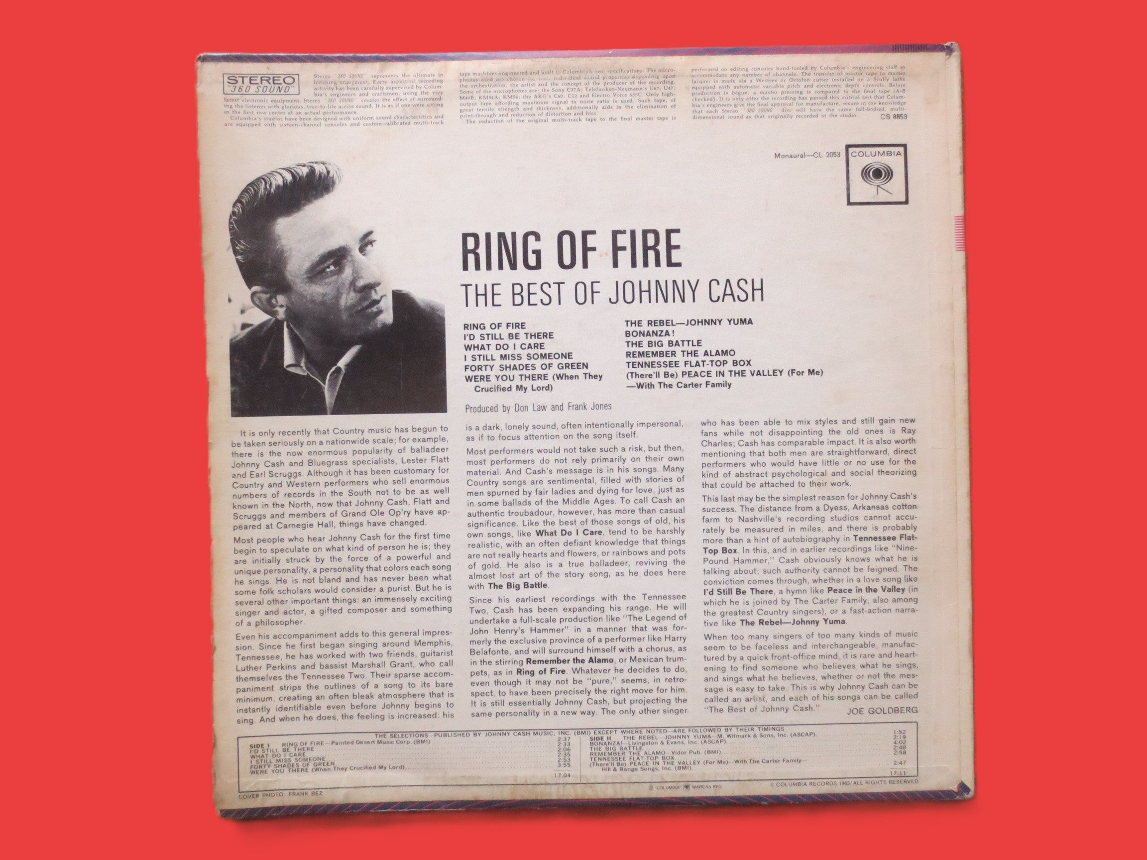 Johnny Cash – Ring of Fire (1963) Vinyl LP