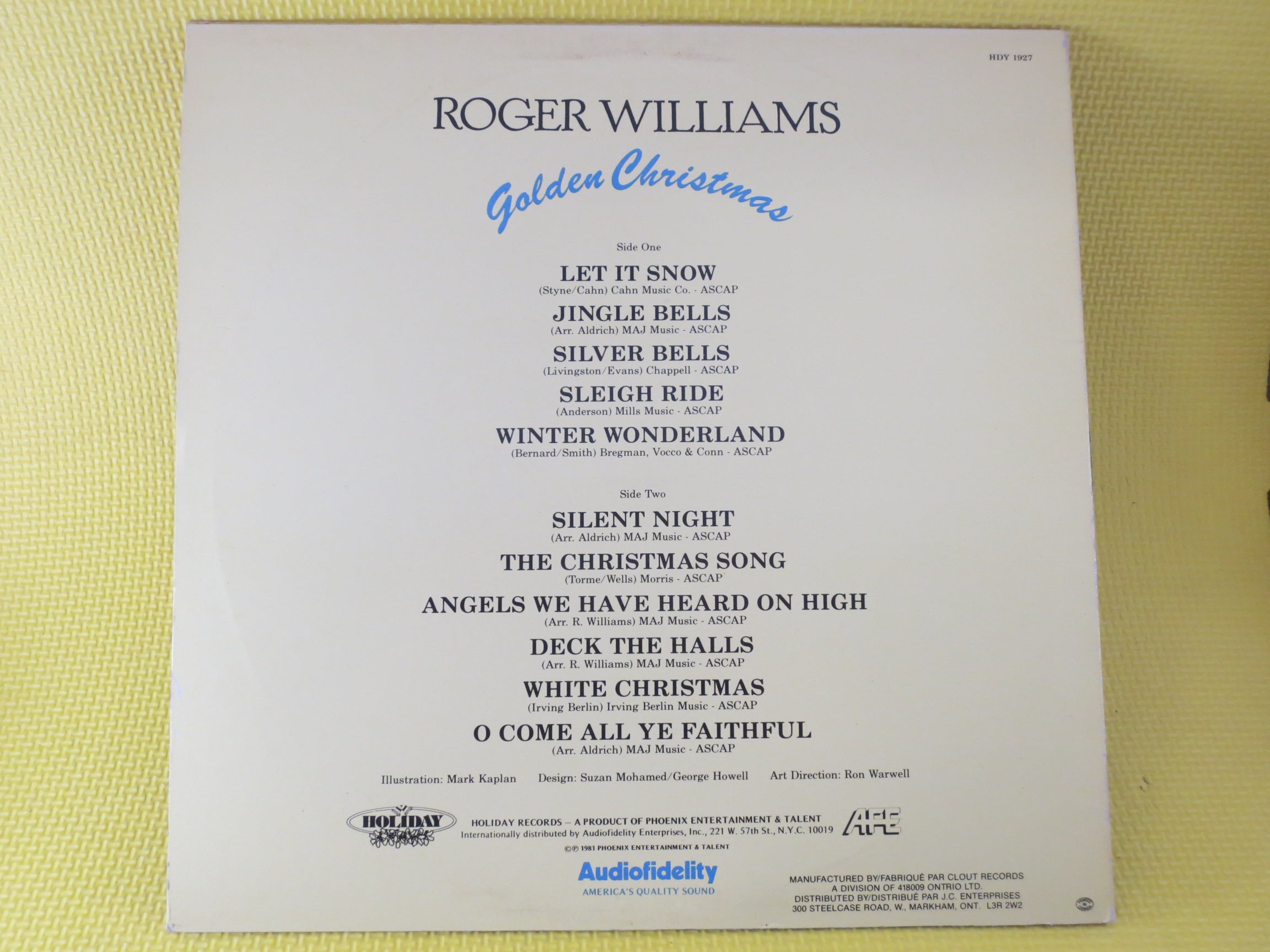 Roger Williams – Golden Christmas (1981) Vinyl LP