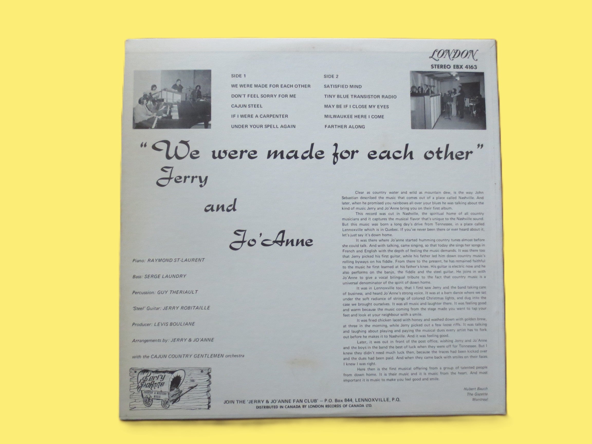 Jerry and Jo Anne – We Were Made for Each Other (1970) Vinyl LP