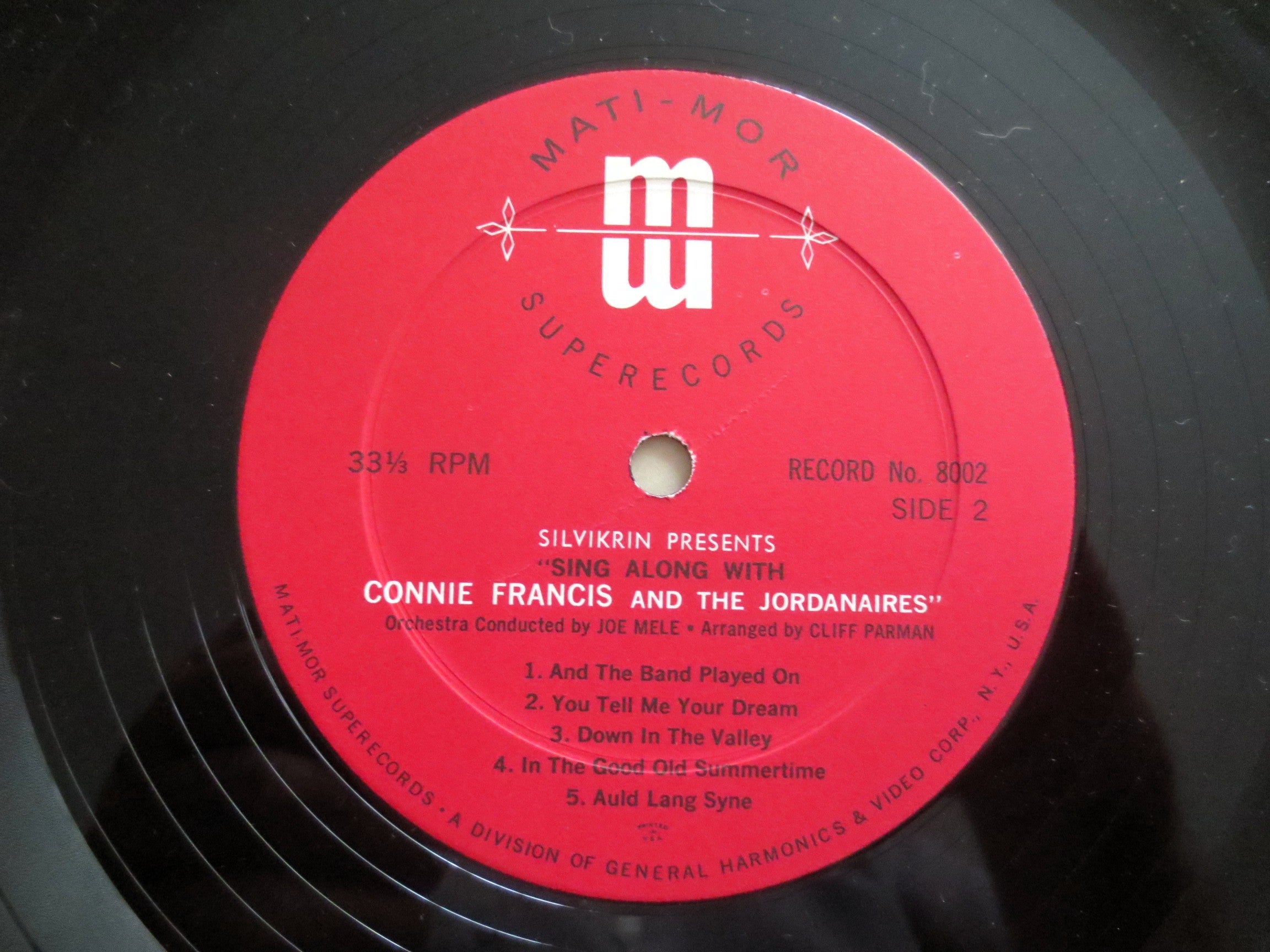Connie Francis – Sing Along with Connie Francis (1961) Vinyl LP