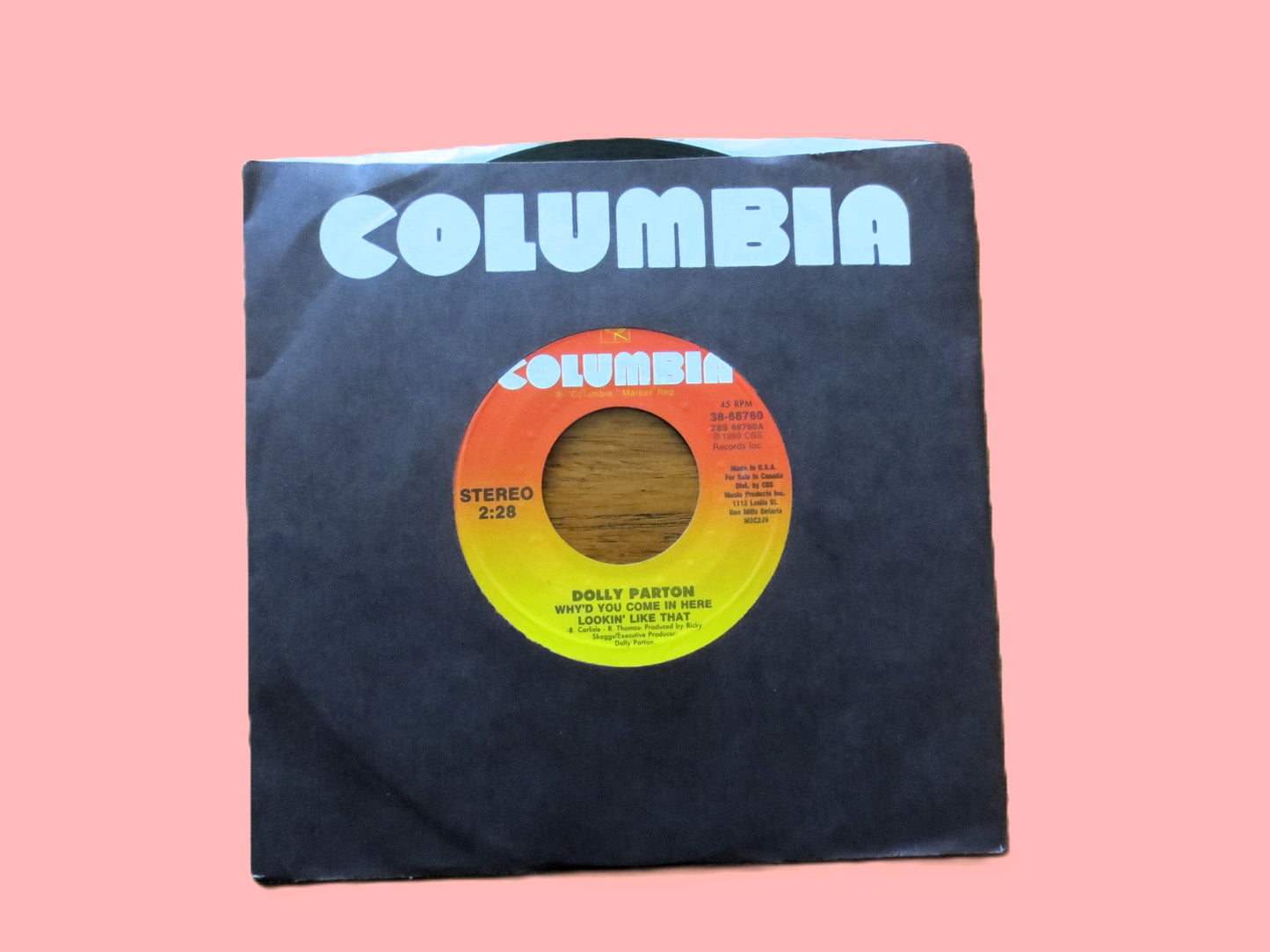 DOLLY PARTON, Wait Till I Get You Home, Mac Davis, 45 RPM, Vinyl Record (1980)
