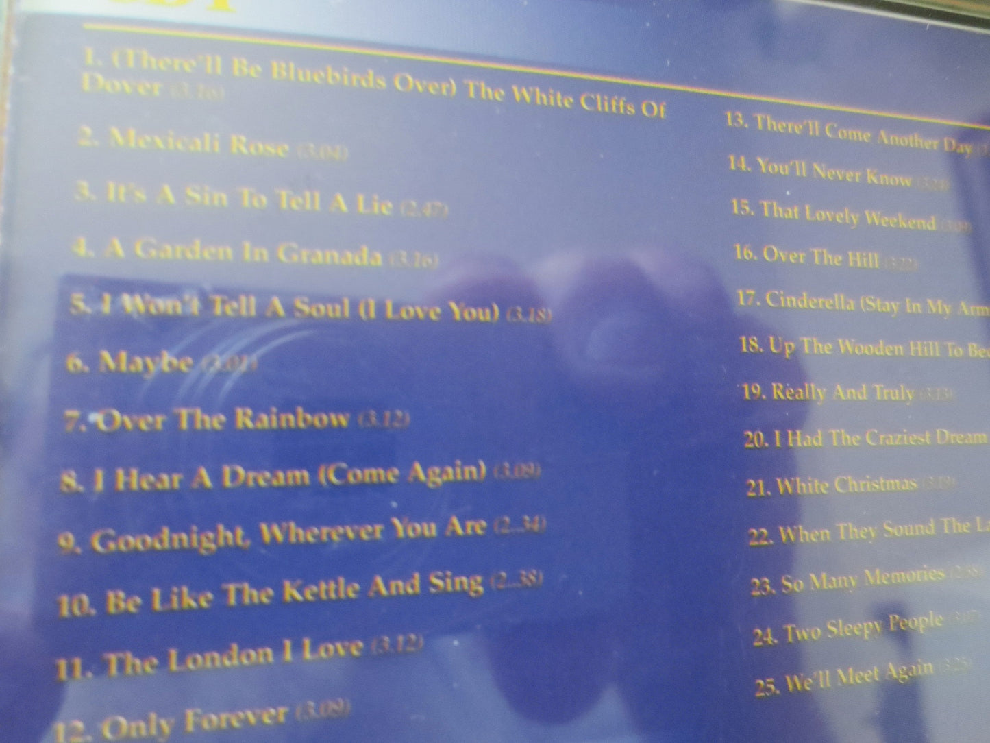 WARTIME SWEETHEARTS, Vera Lynn, Gracie Fields,  2 Disc's, 2001 Compact Disc, Vintage Cd