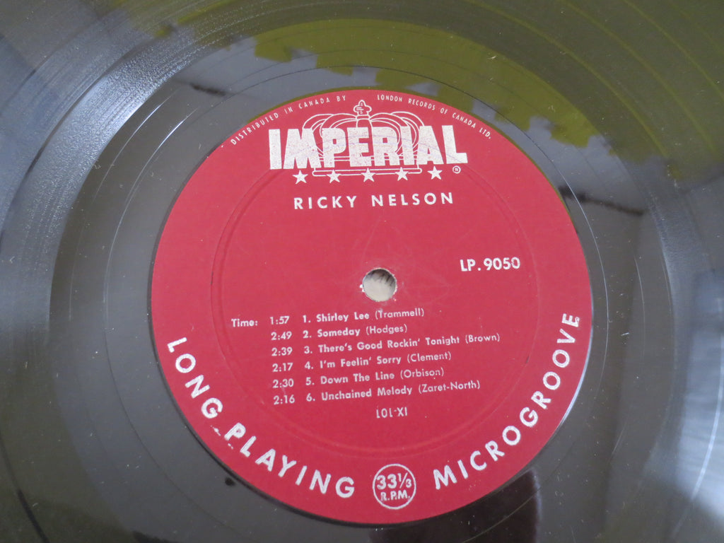 RICKY NELSON, 50s Music, Vintage Album, 1958 Record, Vinyl Lp