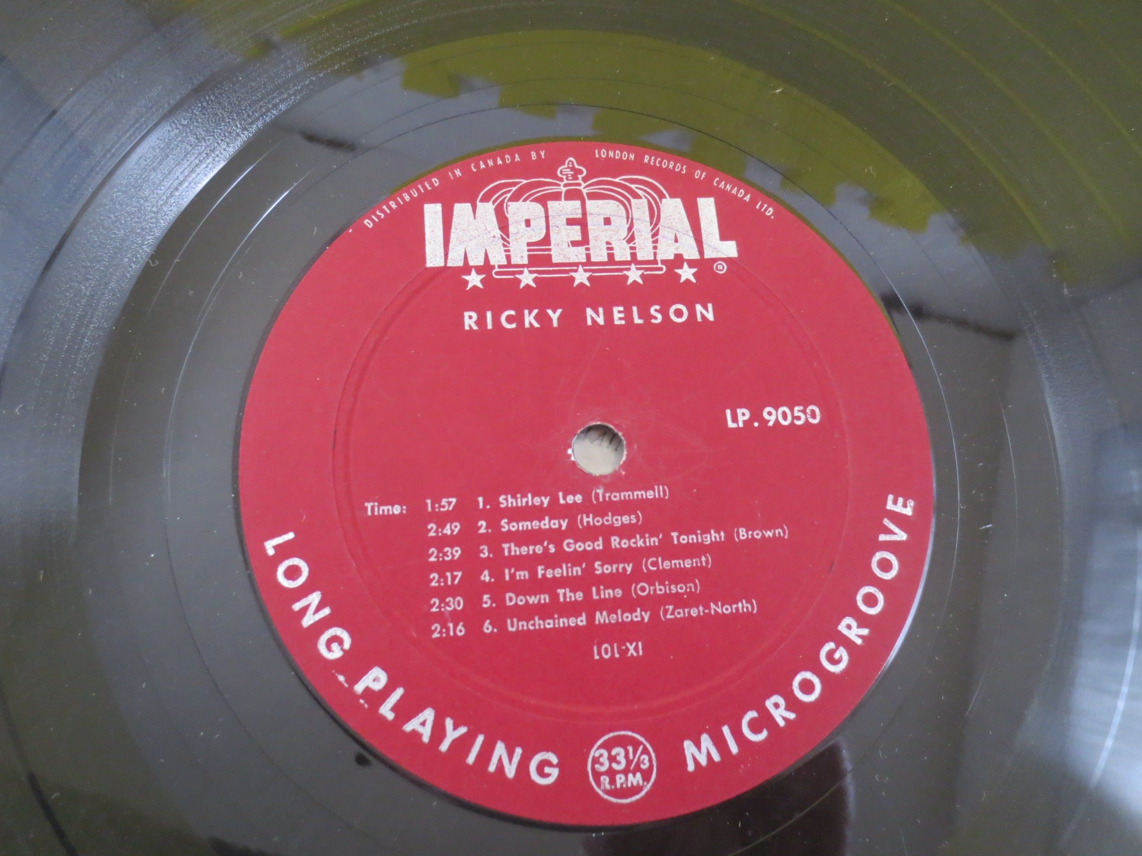RICKY NELSON, 50s Music, Vintage Album, 1958 Record, Vinyl Lp