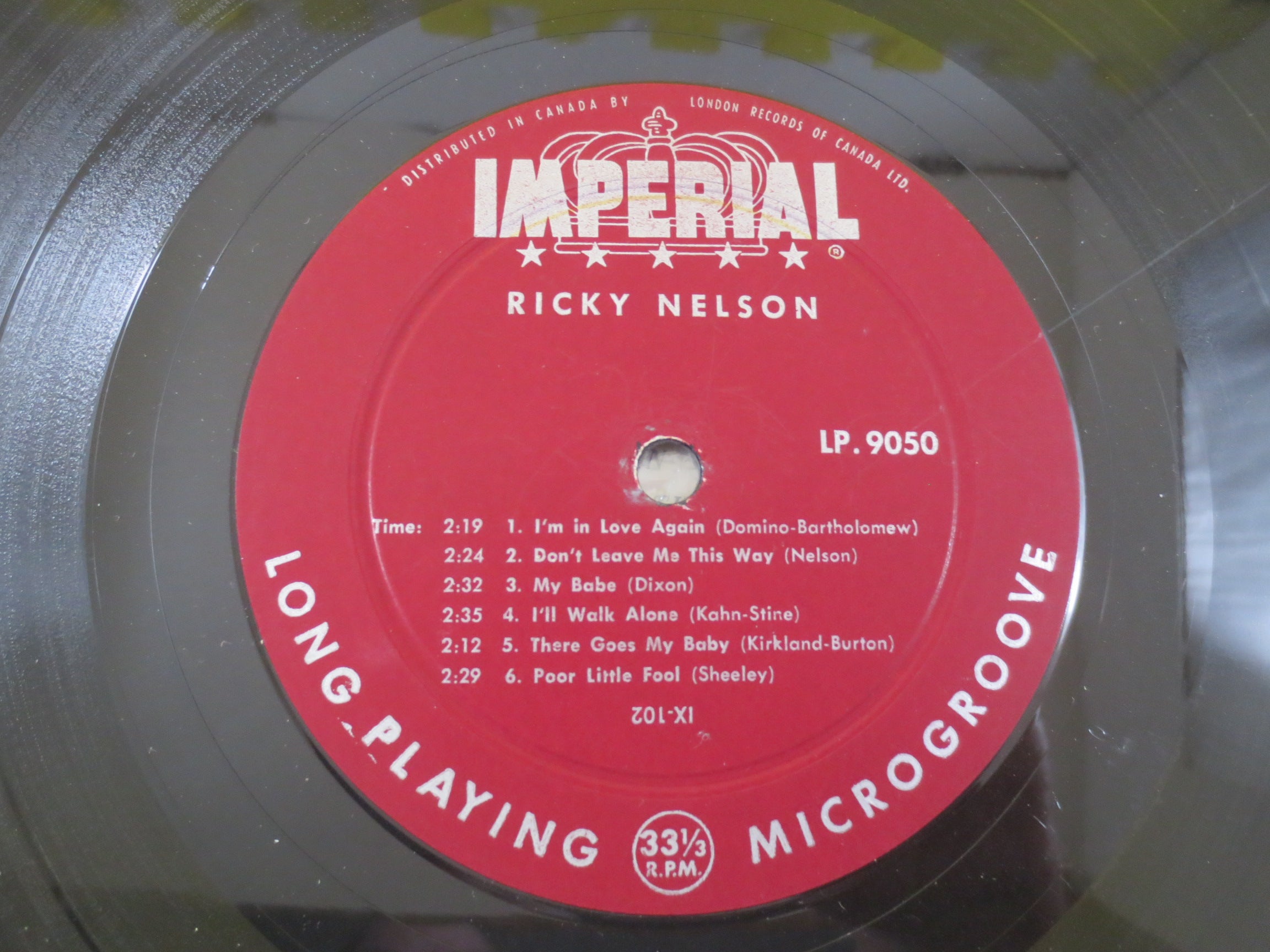 RICKY NELSON, 50s Music, Vintage Album, 1958 Record, Vinyl Lp