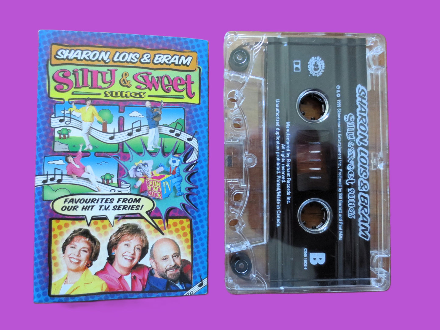 SHARON LOIS and BRAM, Silly and Sweet Songs, 1999 Cassette Tape, Vintage Tape