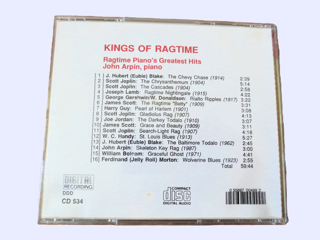 Kings of Ragtime – Scott Joplin, Joe Lamb, Eubie Blake & James Scott (1989) CD