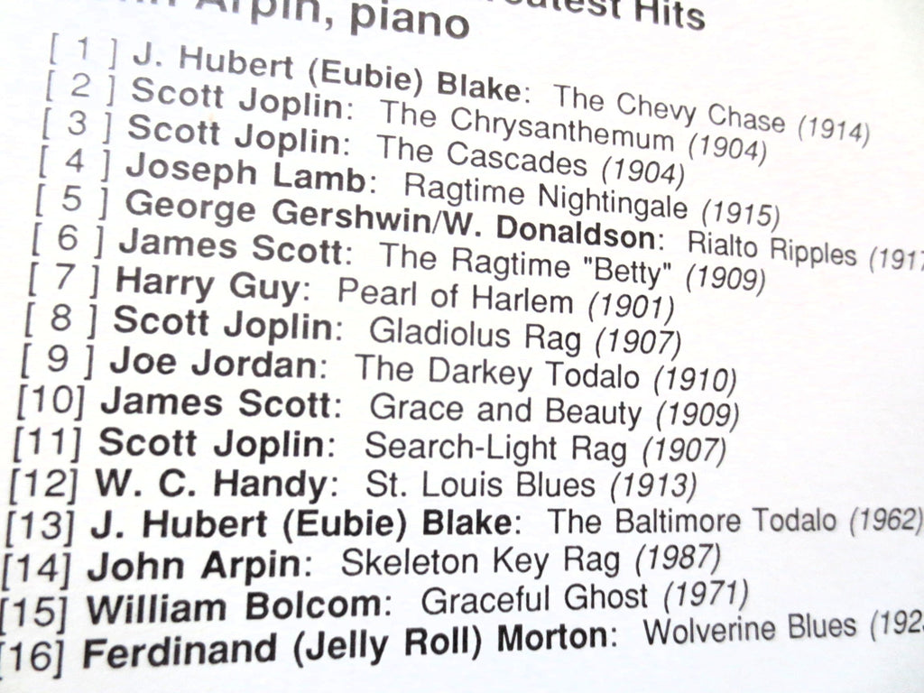 Kings of Ragtime – Scott Joplin, Joe Lamb, Eubie Blake & James Scott (1989) CD