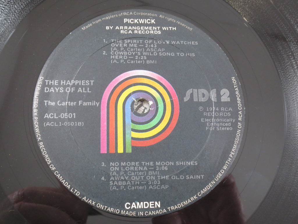 The Original Carter Family – The Happiest Days of All (1974) Vinyl LP
