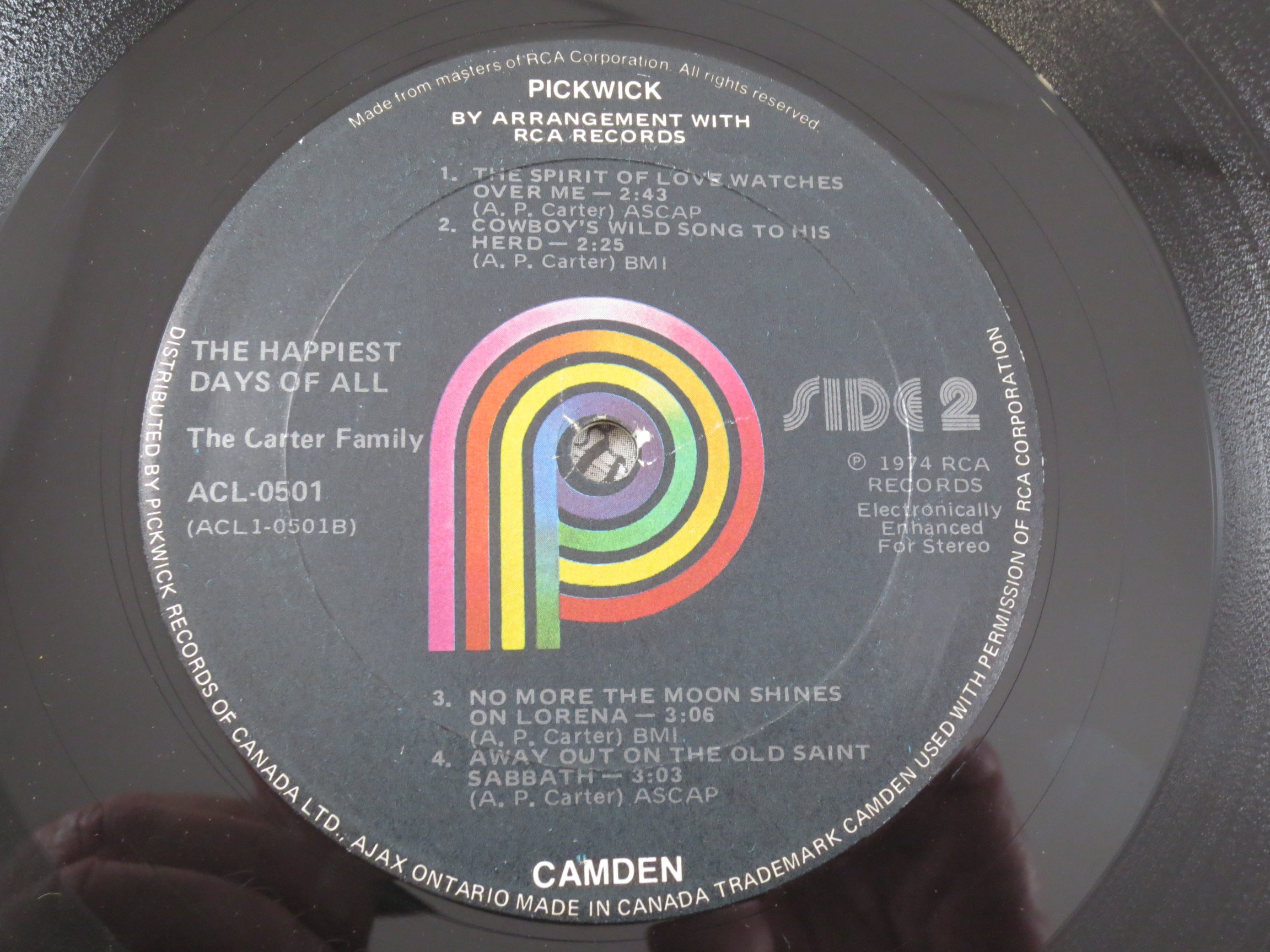 The Original Carter Family – The Happiest Days of All (1974) Vinyl LP