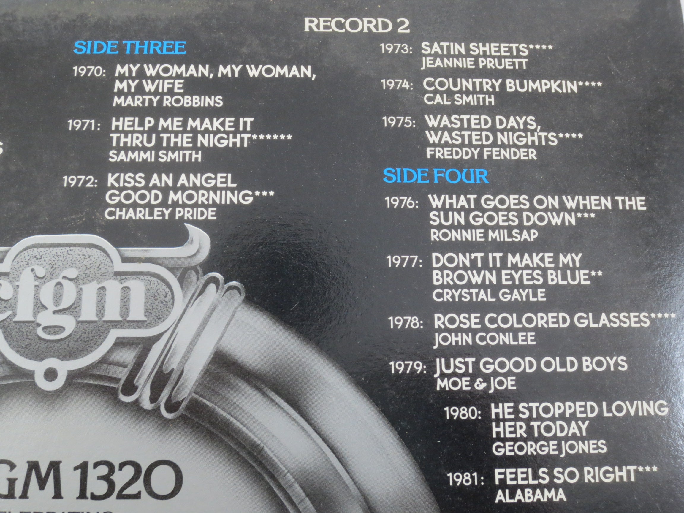 25 Years of Country Music Classics, CFGM 1320, Vintage Album, 1982 Record, Vinyl Lp