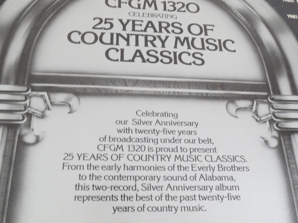 25 Years of Country Music Classics, CFGM 1320, Vintage Album, 1982 Record, Vinyl Lp