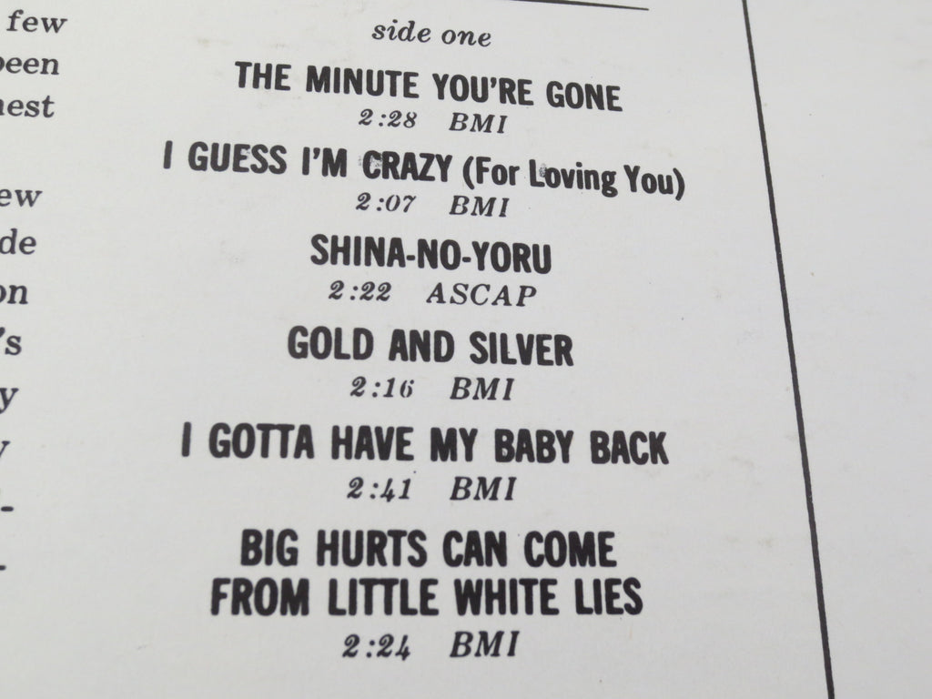 Sonny James – The Minute You're Gone (1963) Vinyl LP