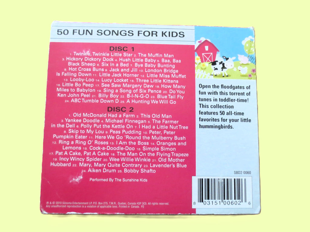 The Sunshine Kids – 50 Fun Songs for Kids (2010) 2xCD