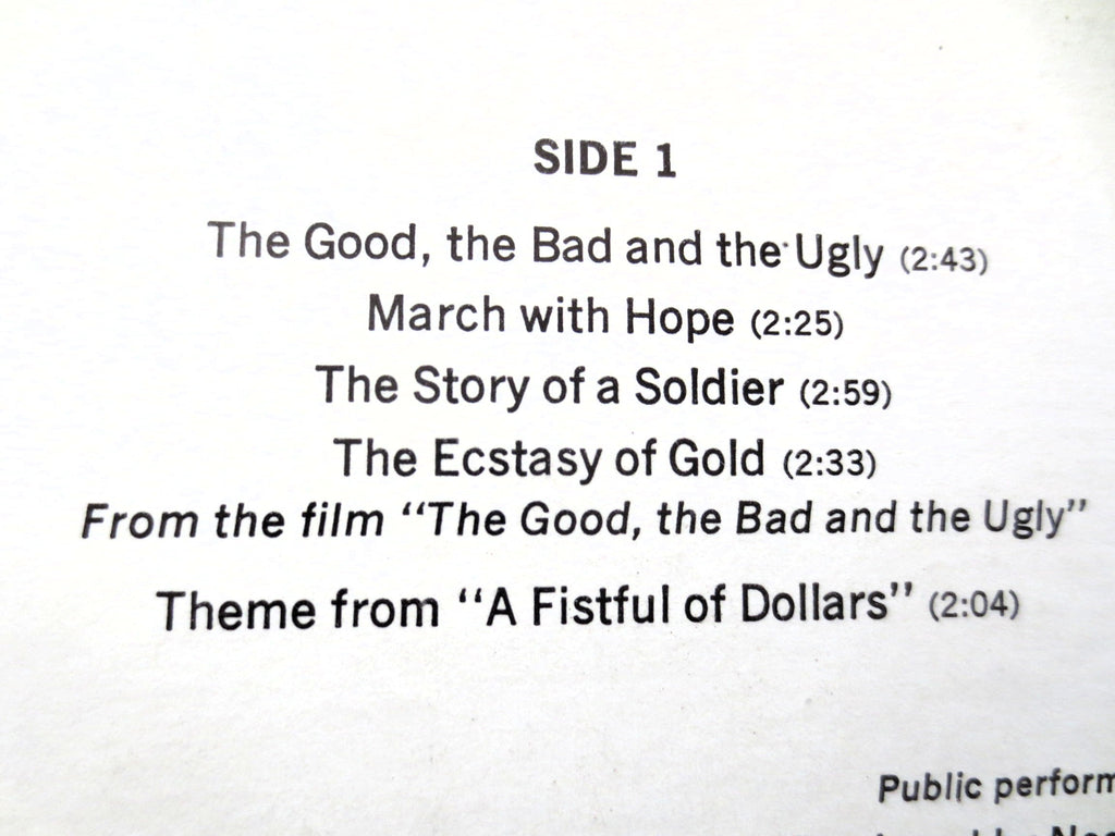 Hugh Montenegro – Music from A Fist Full of Dollars (1967) Vinyl LP
