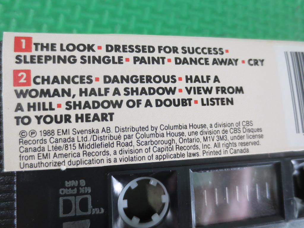 ROXETTE, LOOK SHARP, Rock Music, 1988 Cassette Tape, Vintage Cassette
