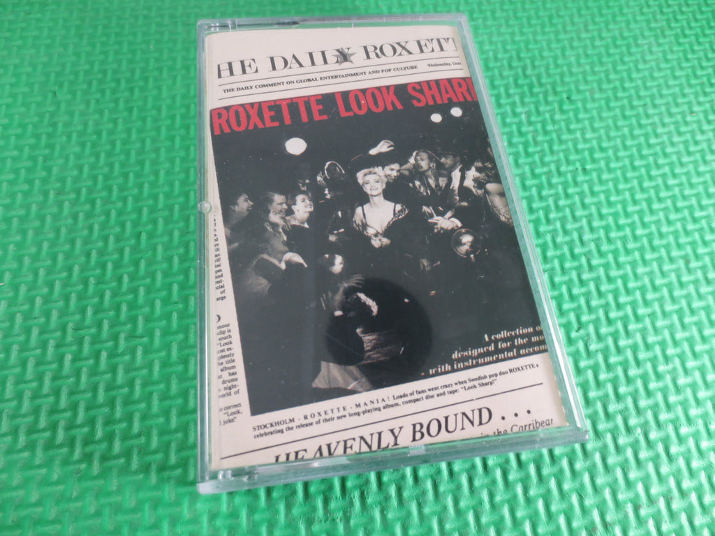 ROXETTE, LOOK SHARP, Rock Music, 1988 Cassette Tape, Vintage Cassette