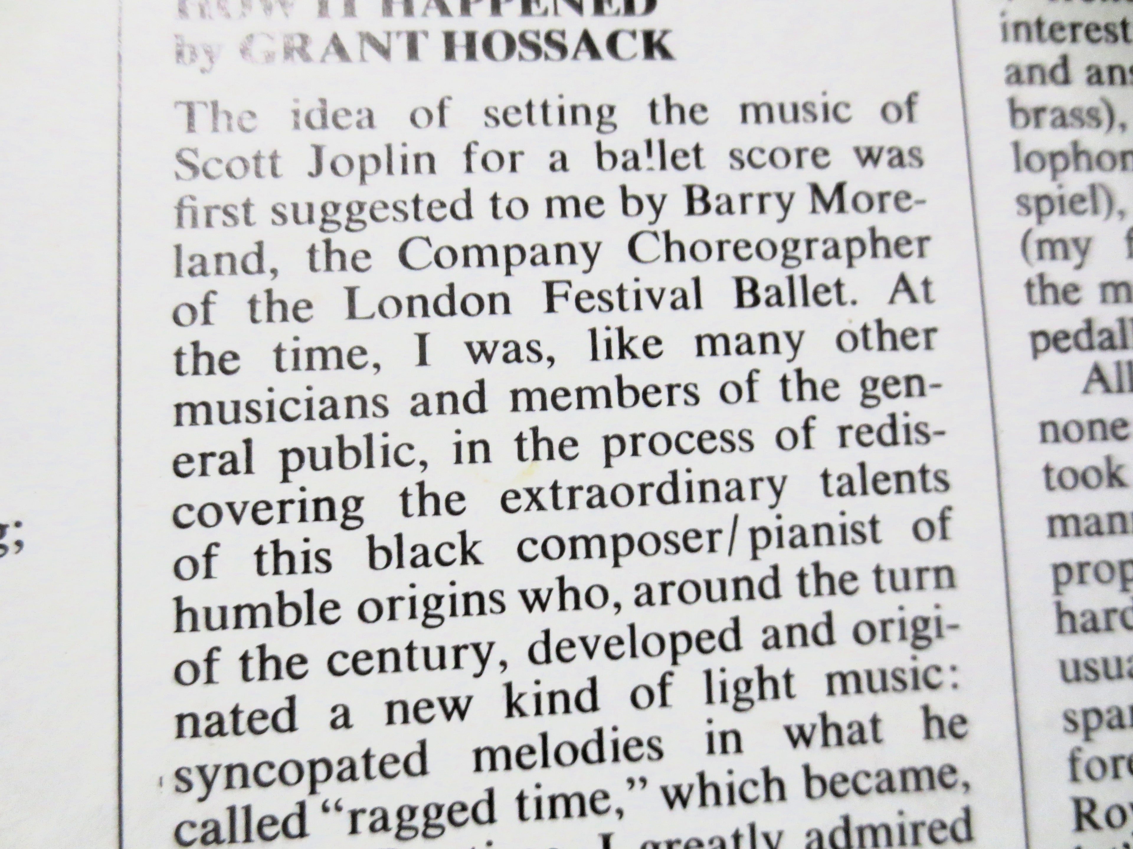 Scott Joplin – The Entertainer Ballet (1974) Vinyl LP