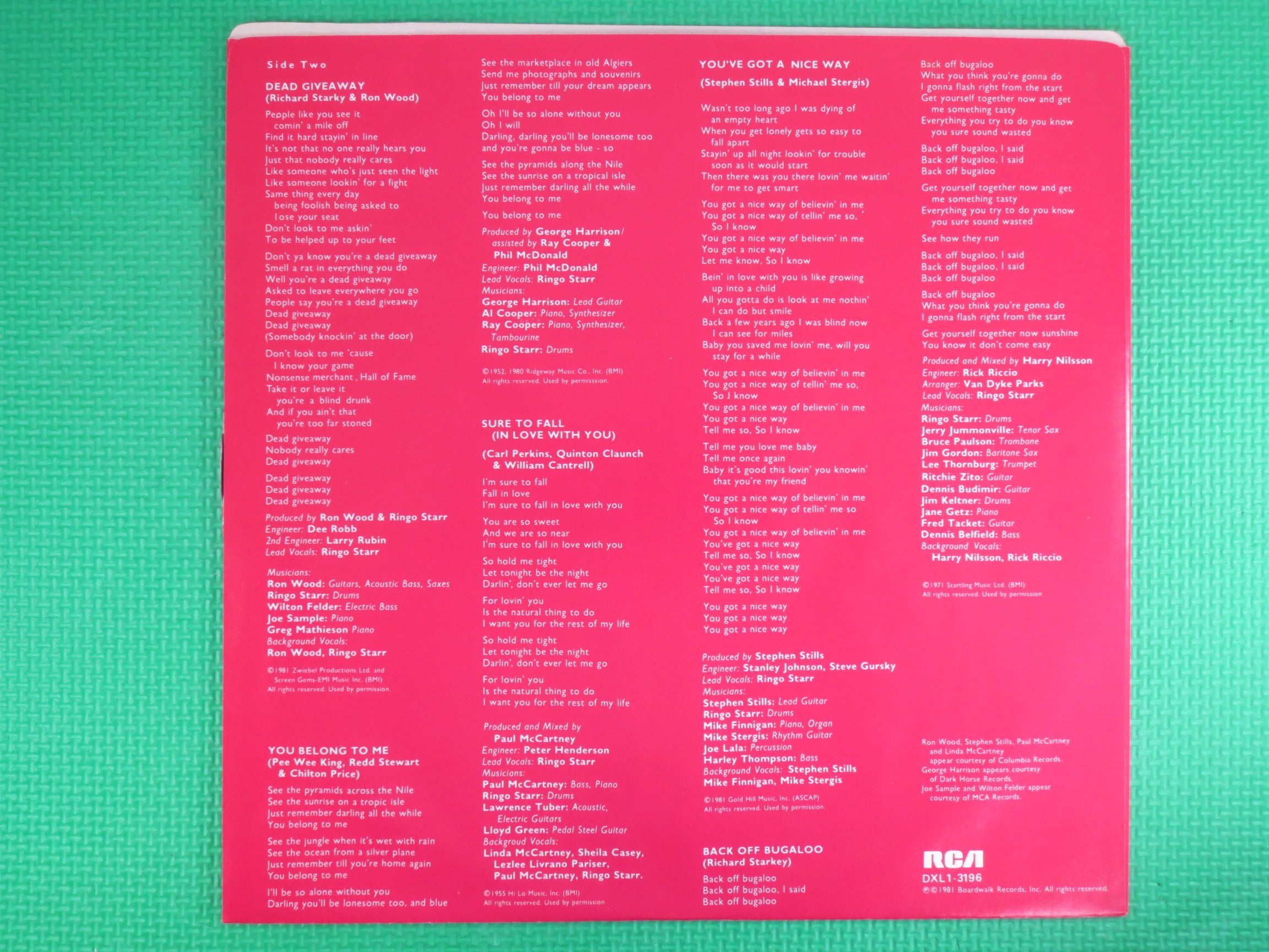 Ringo Starr – Stop and Smell the Roses (1981) Vinyl LP