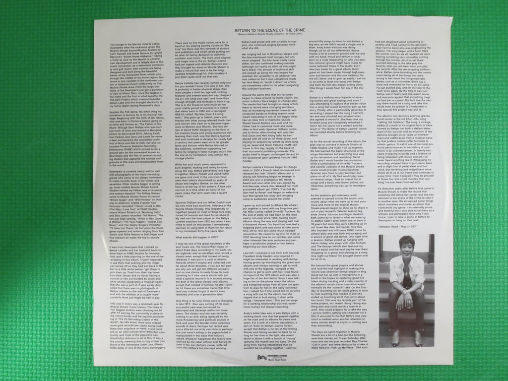 Bettye LaVette – Scene of the Crime (2007) Vinyl LP