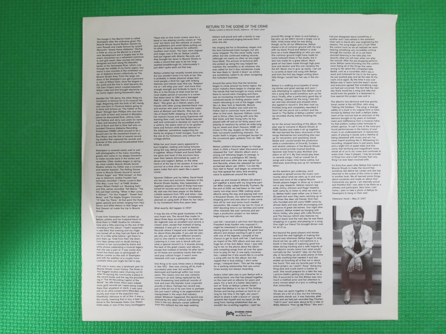 BETTYE LaVette, SCENE of the CRIME, Bettye LaVette Album, Bettye LaVette Vinyl, Bettye LaVette Lp, Funk Album, Vintage Records, Soul Records