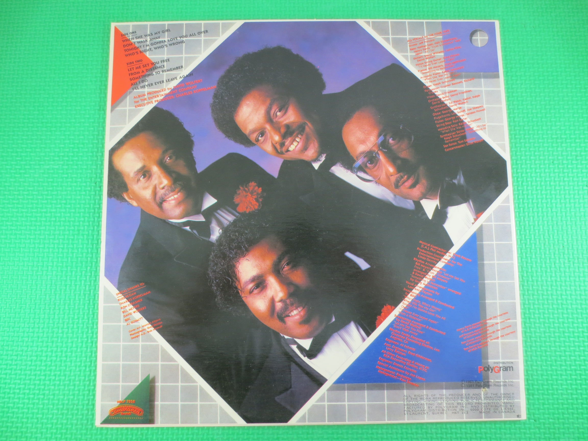 The FOUR TOPS, Tonight!, Vintage Album, 1981 Record, Vinyl Lp