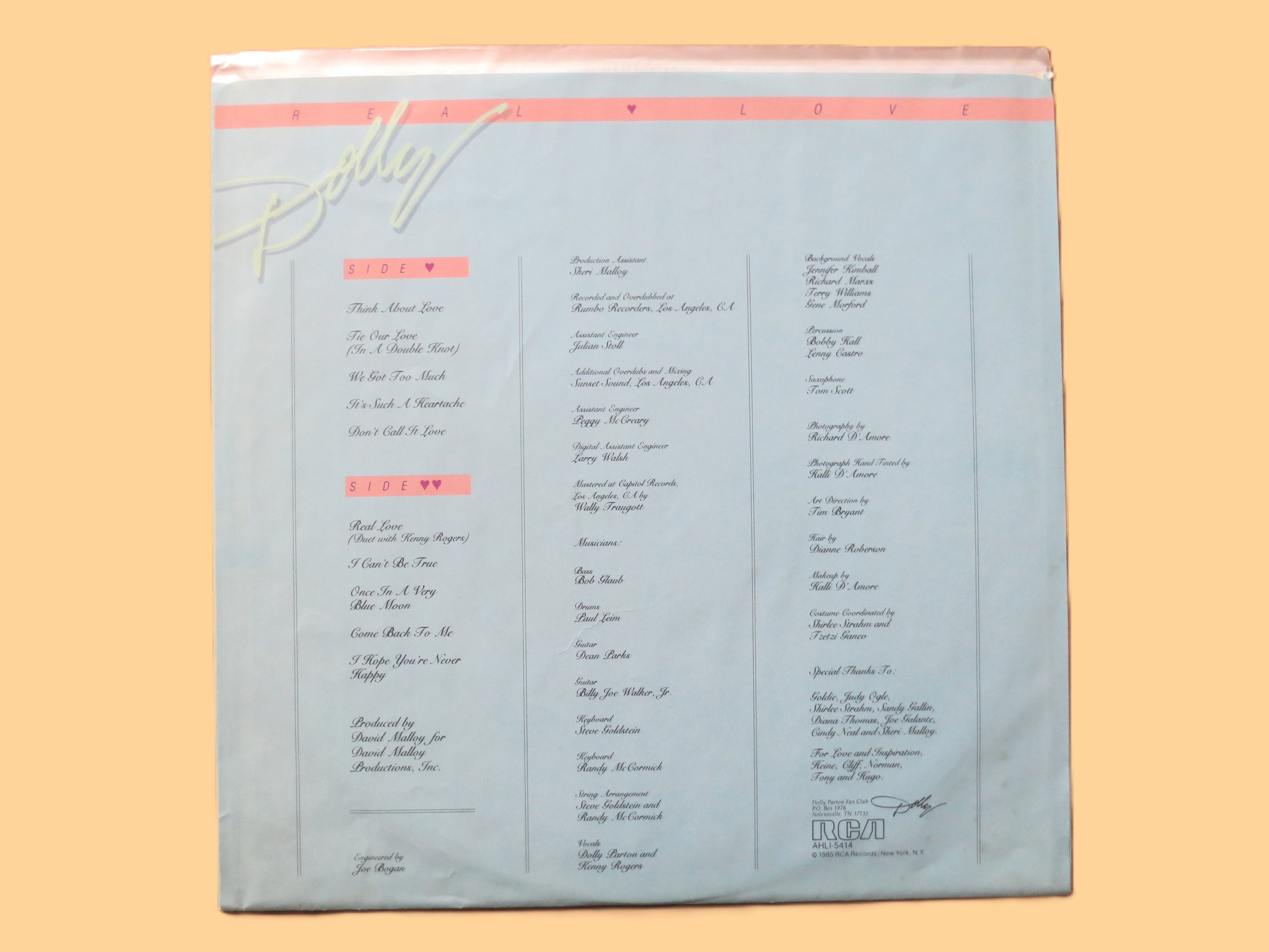 Dolly Parton – Real Love (1985) Vinyl LP