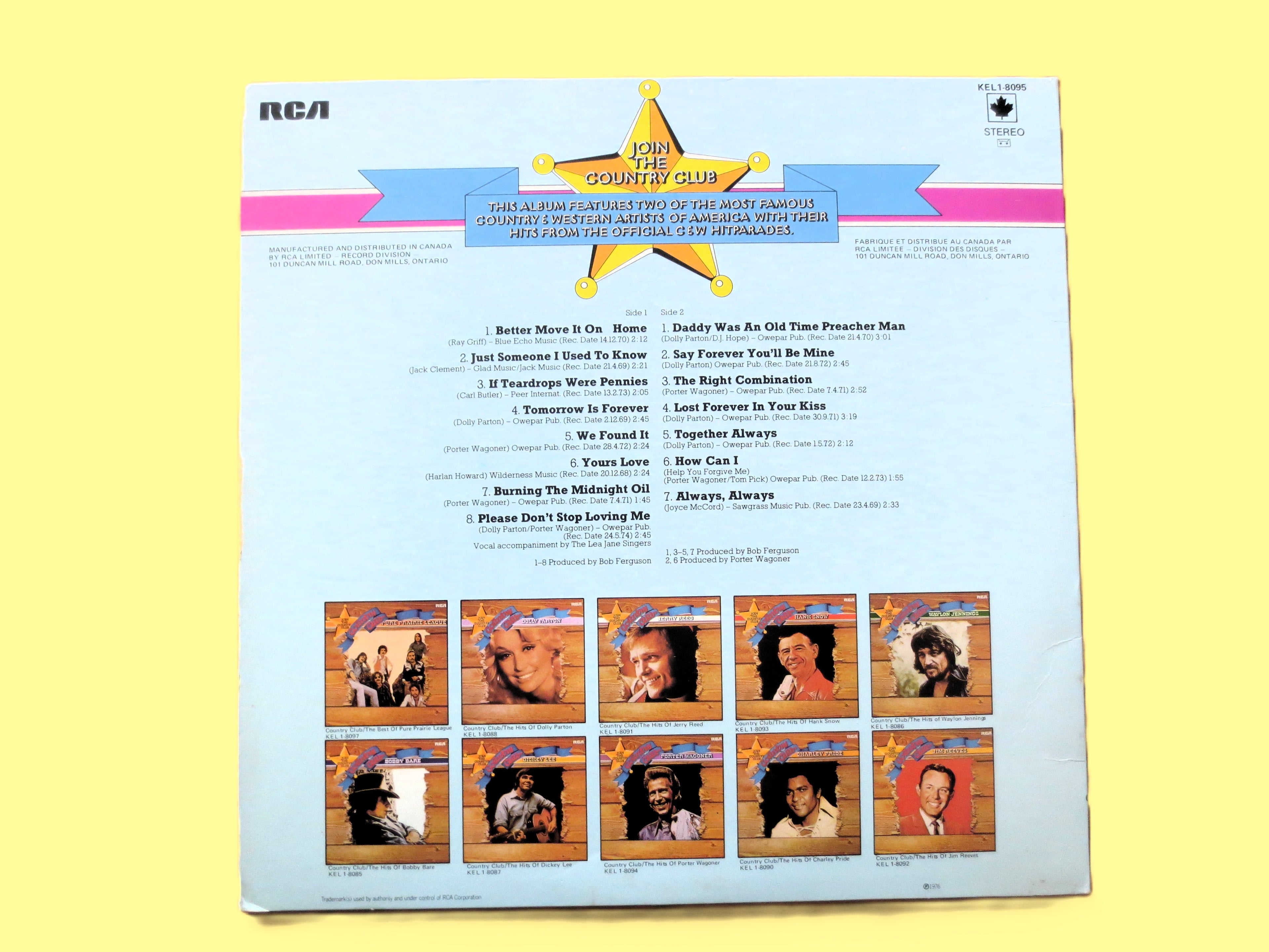 Porter Wagoner & Dolly Parton – The Hits of Porter 'N' Dolly (1976) Vinyl LP