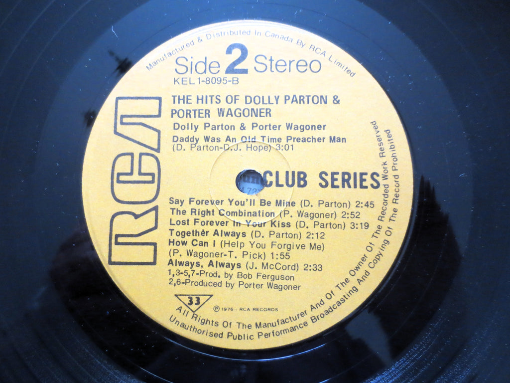Porter Wagoner & Dolly Parton – The Hits of Porter 'N' Dolly (1976) Vinyl LP