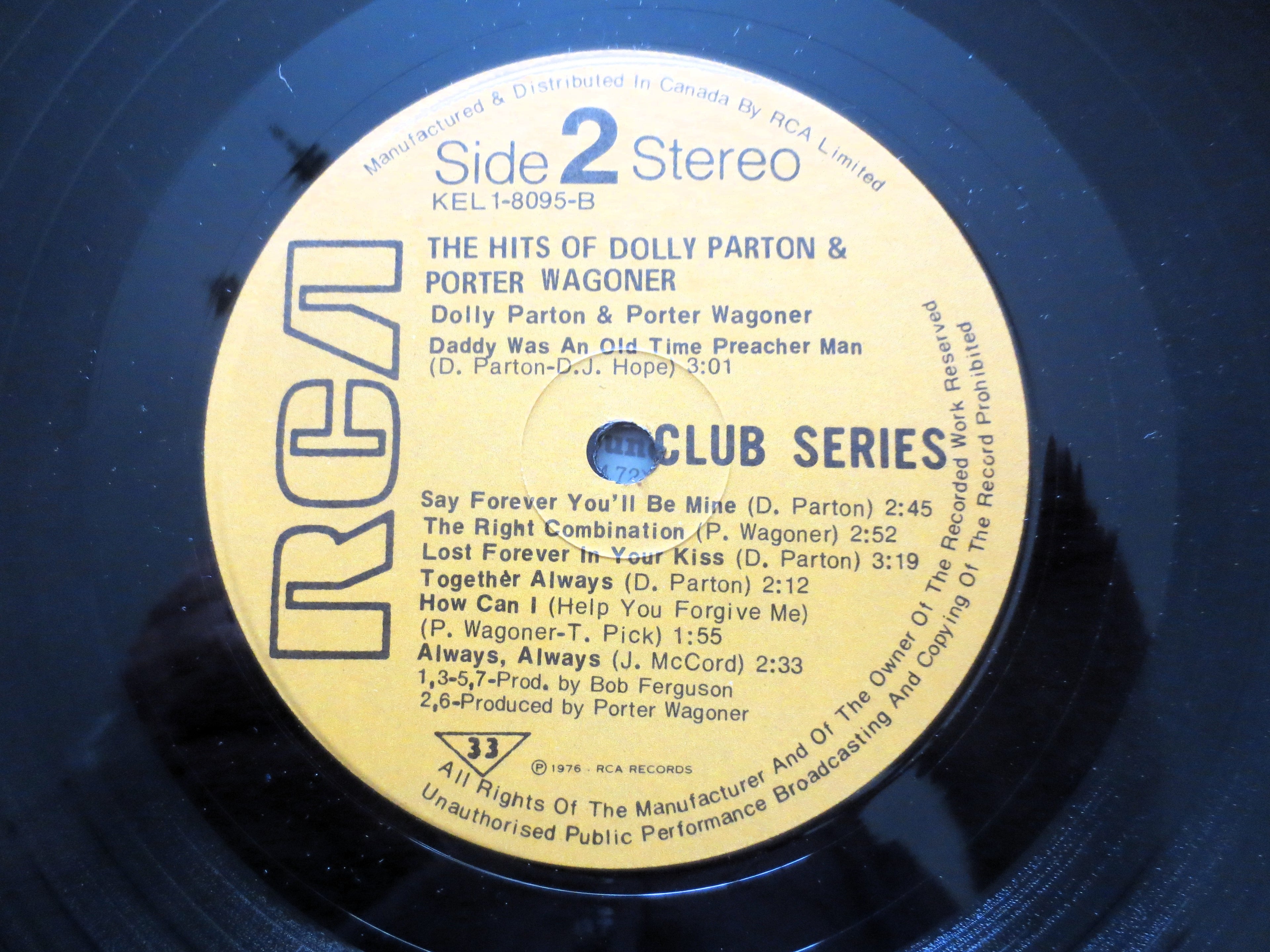 Porter Wagoner & Dolly Parton – The Hits of Porter 'N' Dolly (1976) Vinyl LP