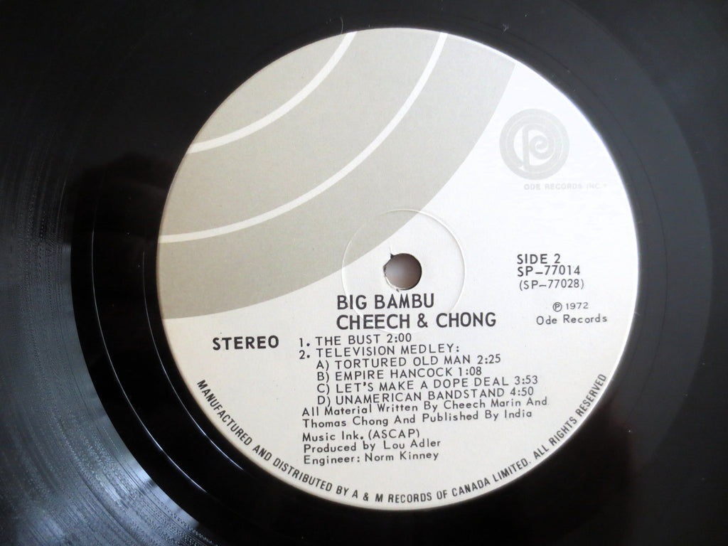 Cheech & Chong – Big Bambu (1972) Vinyl LP (Includes Rolling Paper)