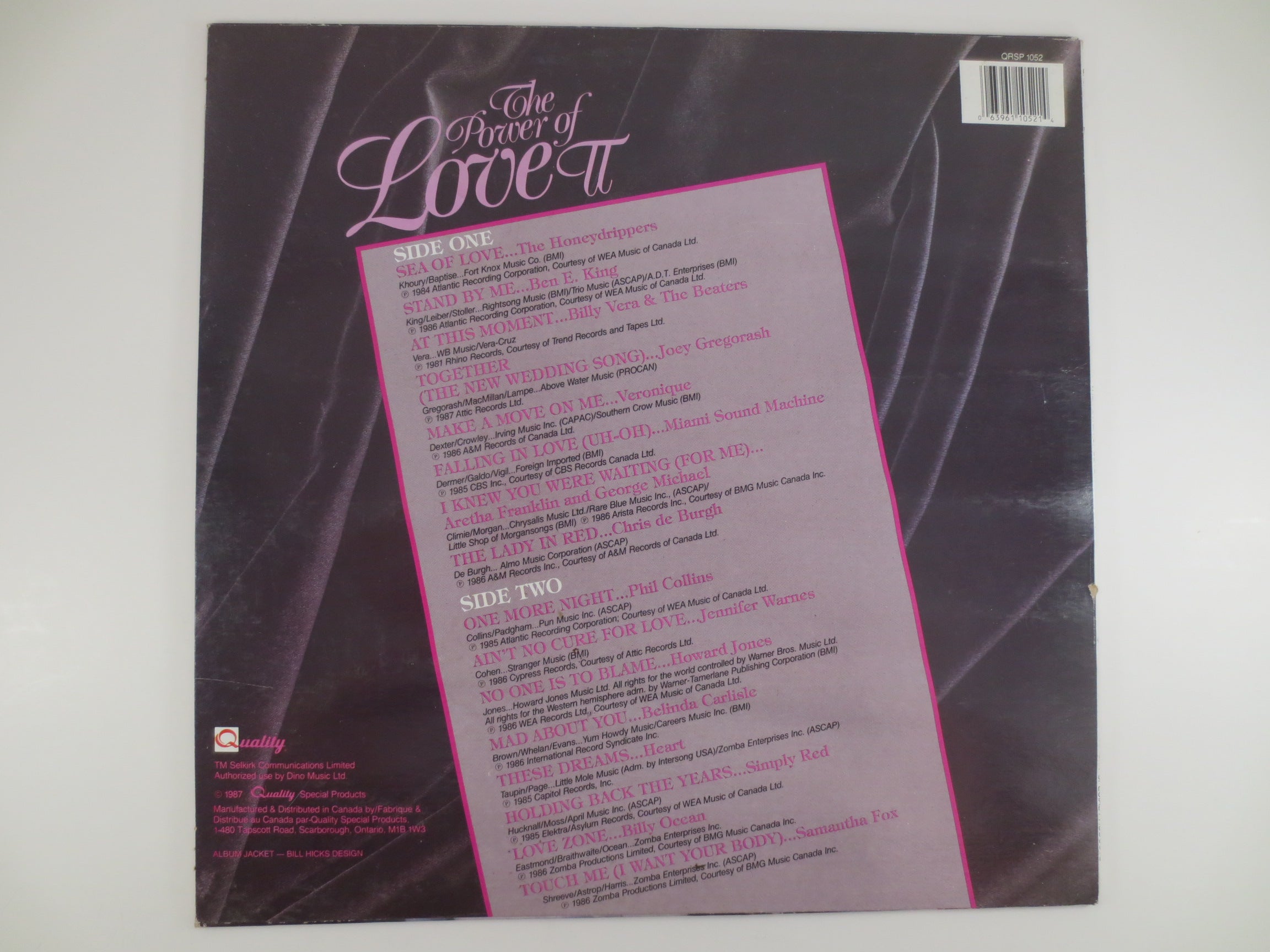 The POWER of Love II: Radio CHOK 1070 Promo Album, 1987 Record, Vintage Lp