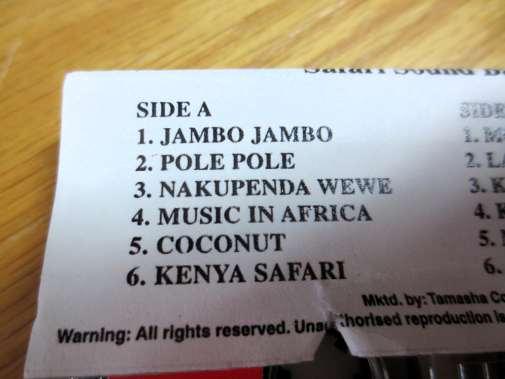 Safari Sound Band – The Best of African Songs (1984) Cassette