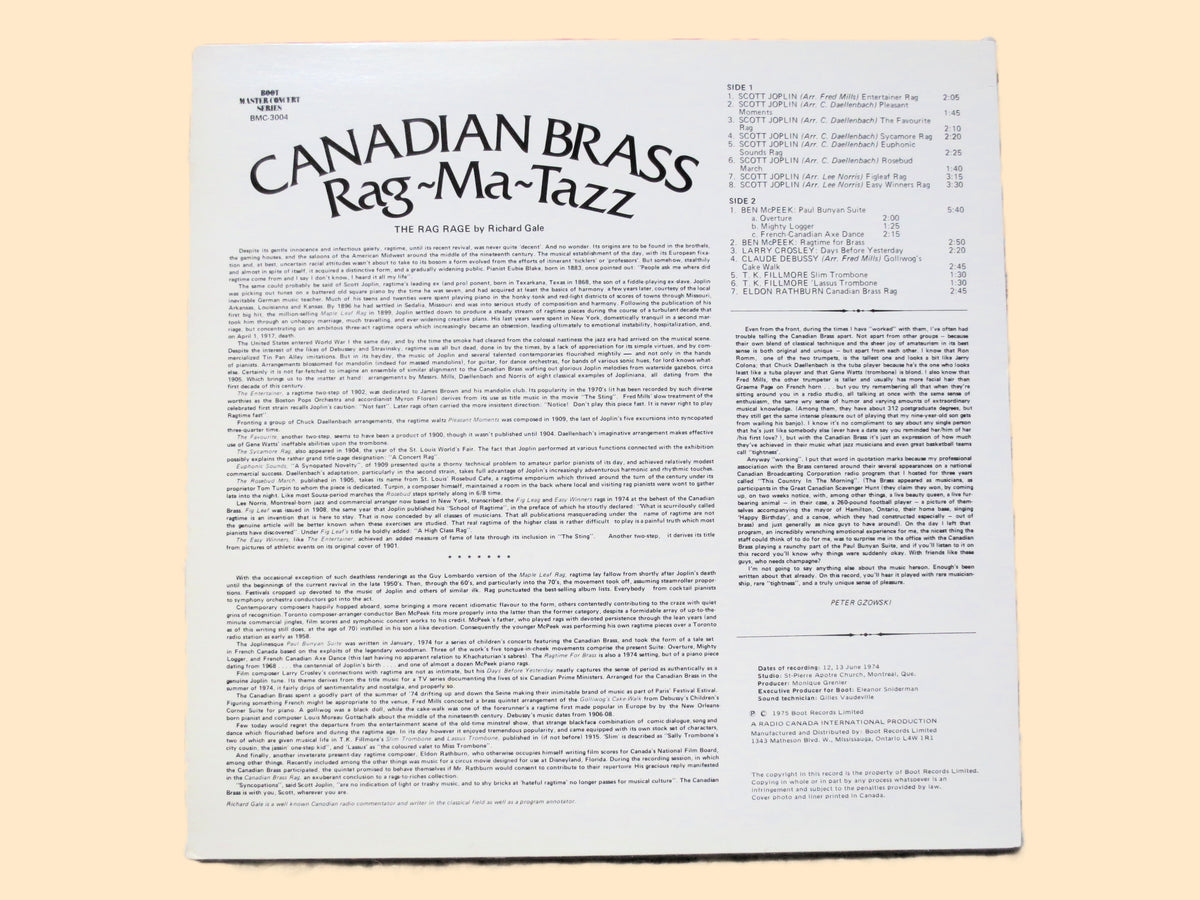 Canadian Brass – Rag-Ma-Taz (1975) Vinyl LP