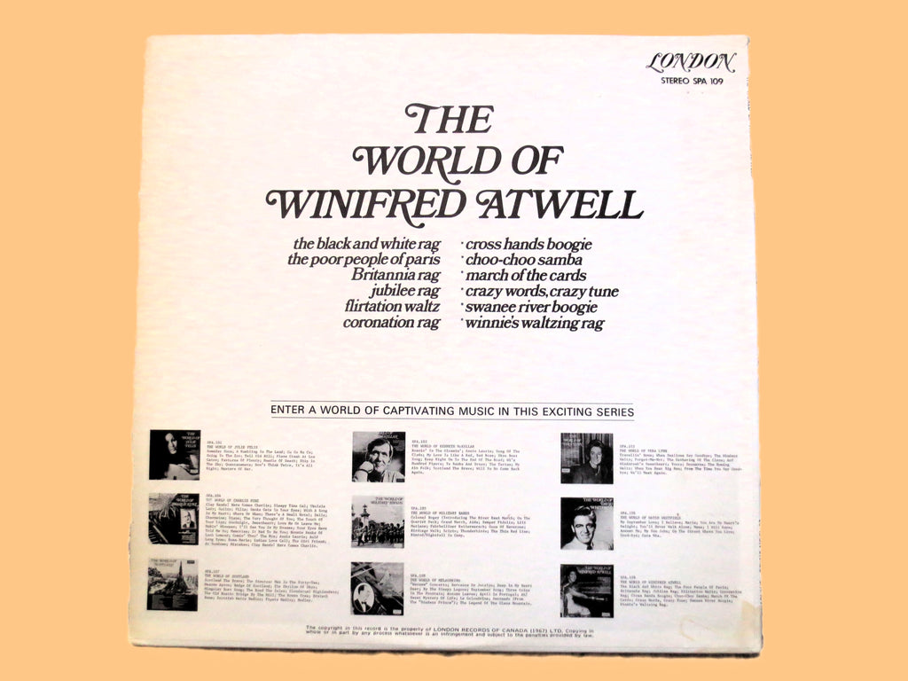 Winifred Atwell – The World of Winifred Atwell (1970) Vinyl LP