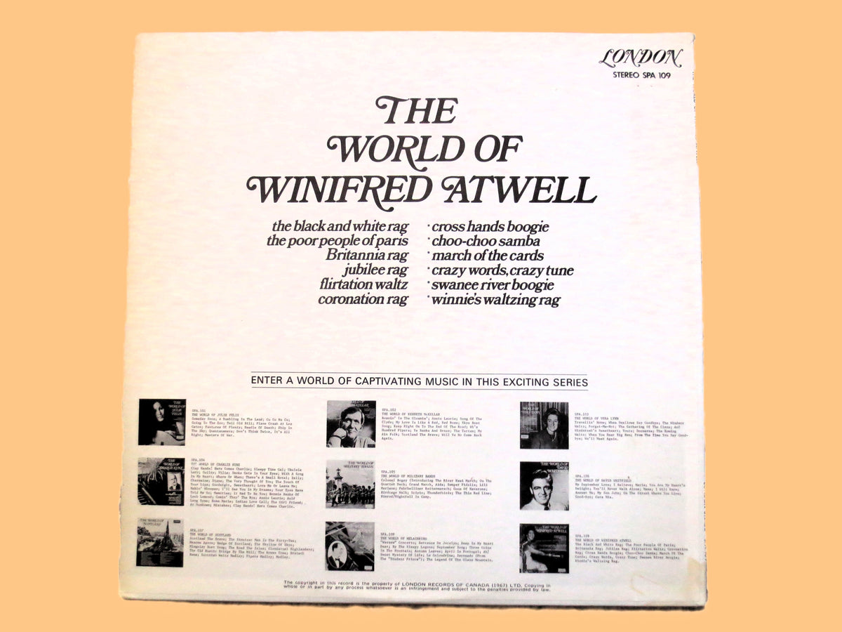 Winifred Atwell – The World of Winifred Atwell (1970) Vinyl LP