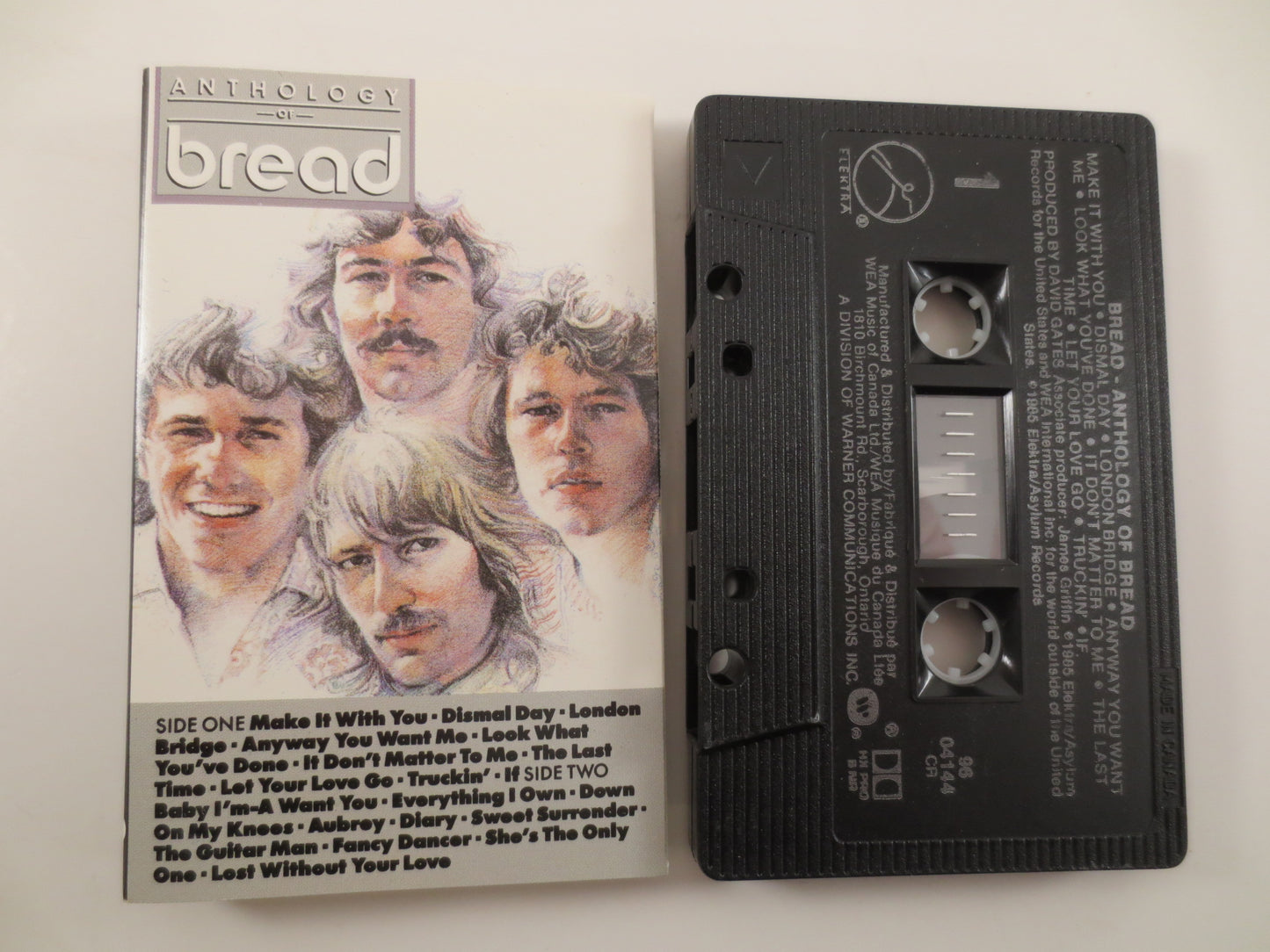 BREAD, ANTHOLOGY, Bread Tape, Bread Album, Bread Music, Bread Song, Tape Cassette, Pop Tape, Pop Cassette, Cassette Tape, 1985 Cassette