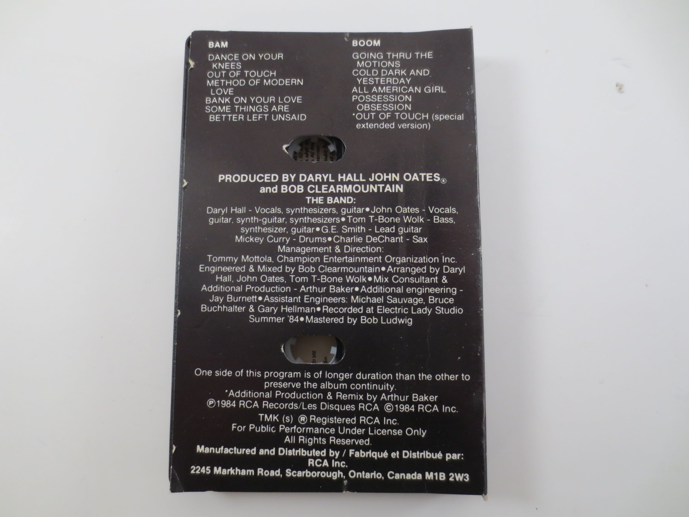 Hall & Oates – Big Bam Boom (1984) Cassette