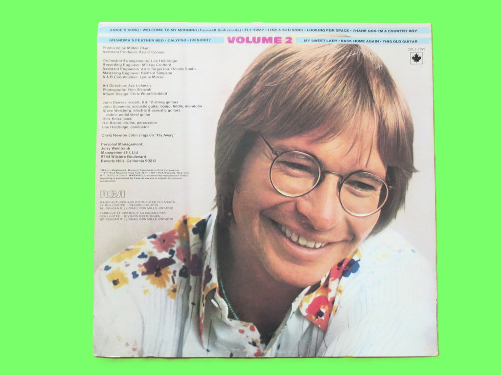 John Denver – Greatest Hits Vol. 2 (1977) Vinyl LP