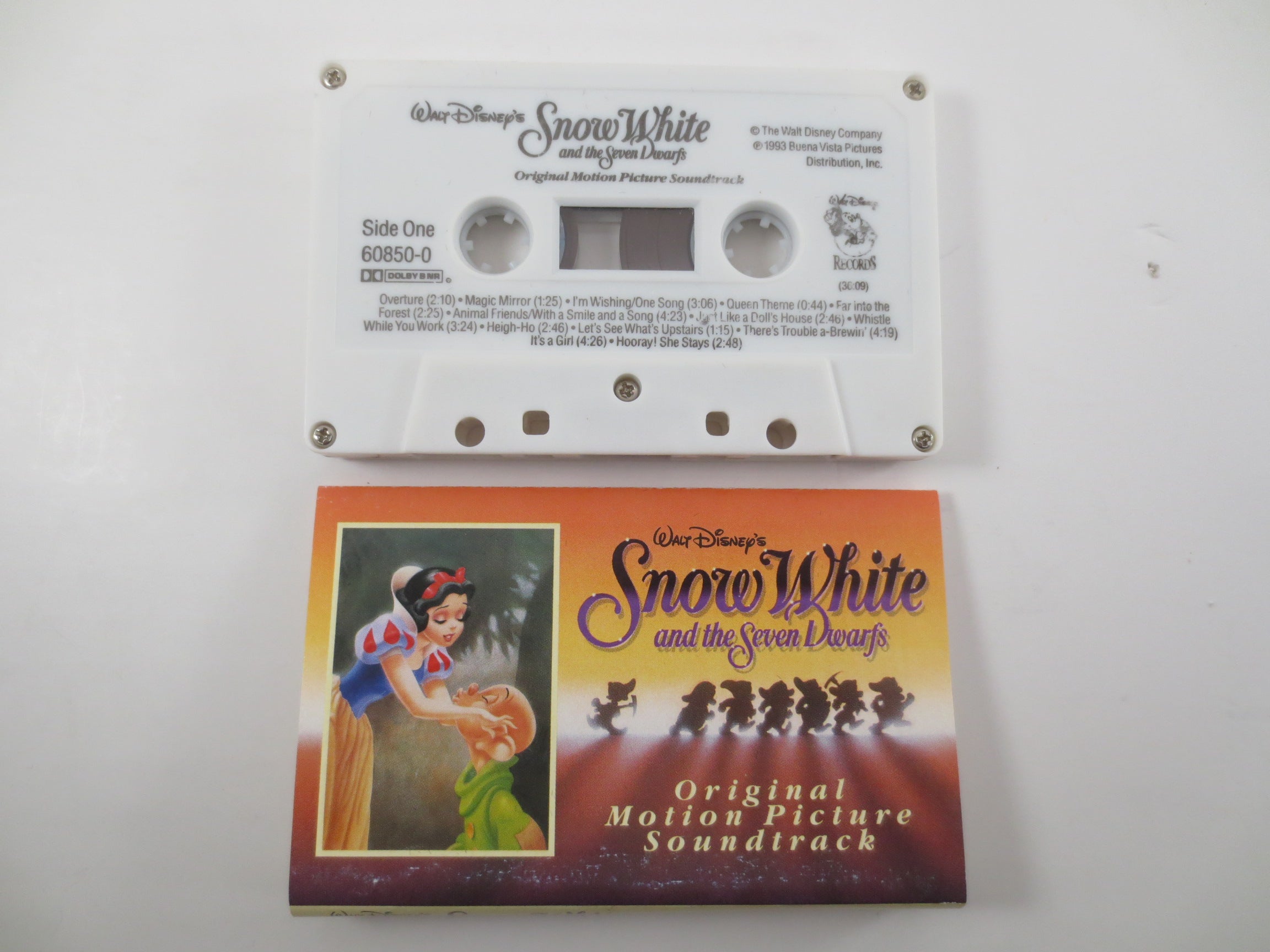 SNOW WHITE, Disney Music, 1993 Cassette Tape, Vinyl Lp